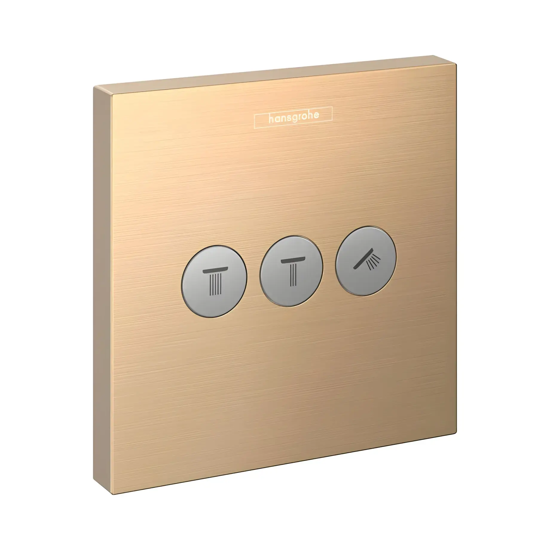 Запірний вентиль для ванни та душу ShowerSelect Hansgrohe 15764140 Brushed Bronze — вид на білому тлі