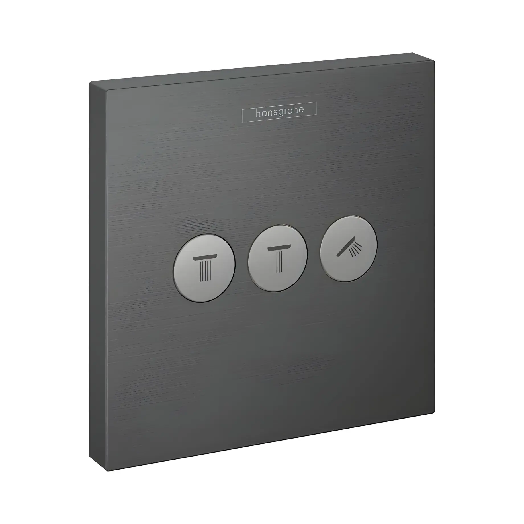 Запірний вентиль для ванни та душу ShowerSelect Hansgrohe 15764340 Brushed Black Chrome — вид на білому тлі
