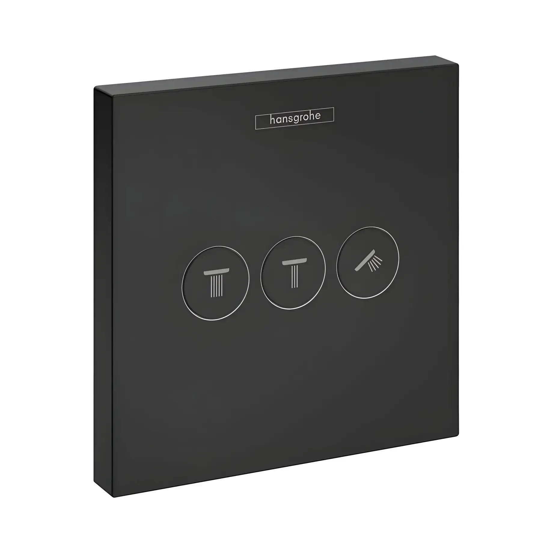 Запірний вентиль для ванни та душу ShowerSelect Hansgrohe 15764670 Matt Black — вид на білому тлі