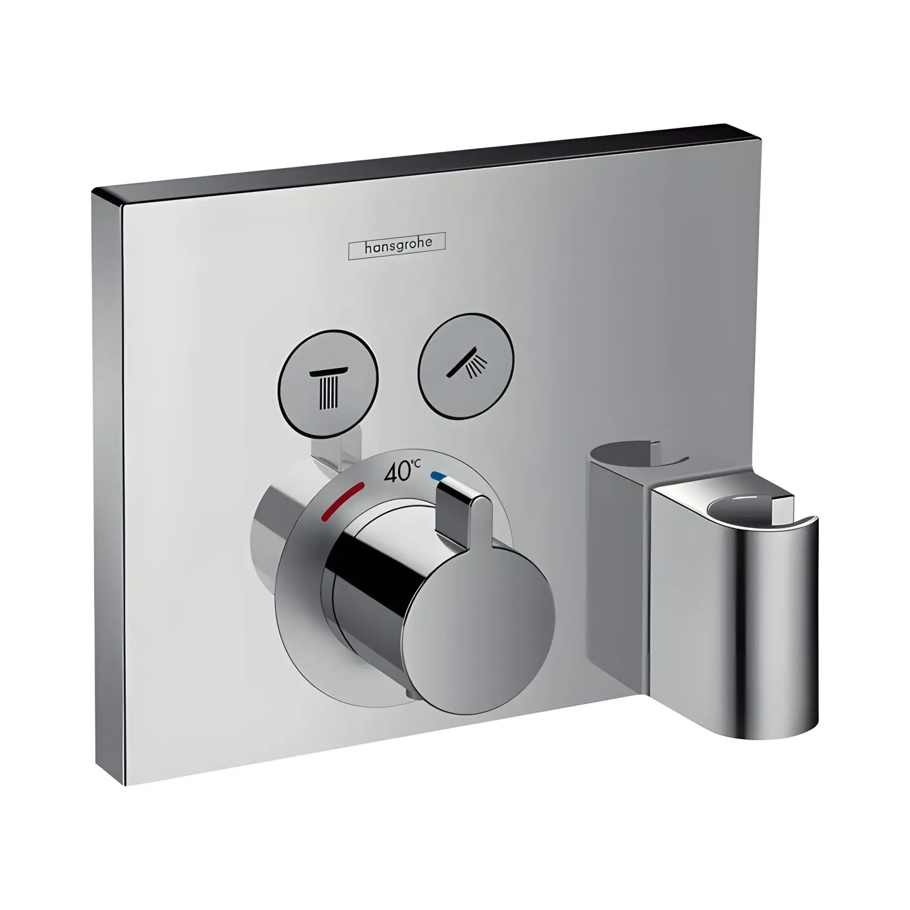 Термостат для ванни та душу ShowerSelect Hansgrohe 15765000 Chrome — вид на білому тлі