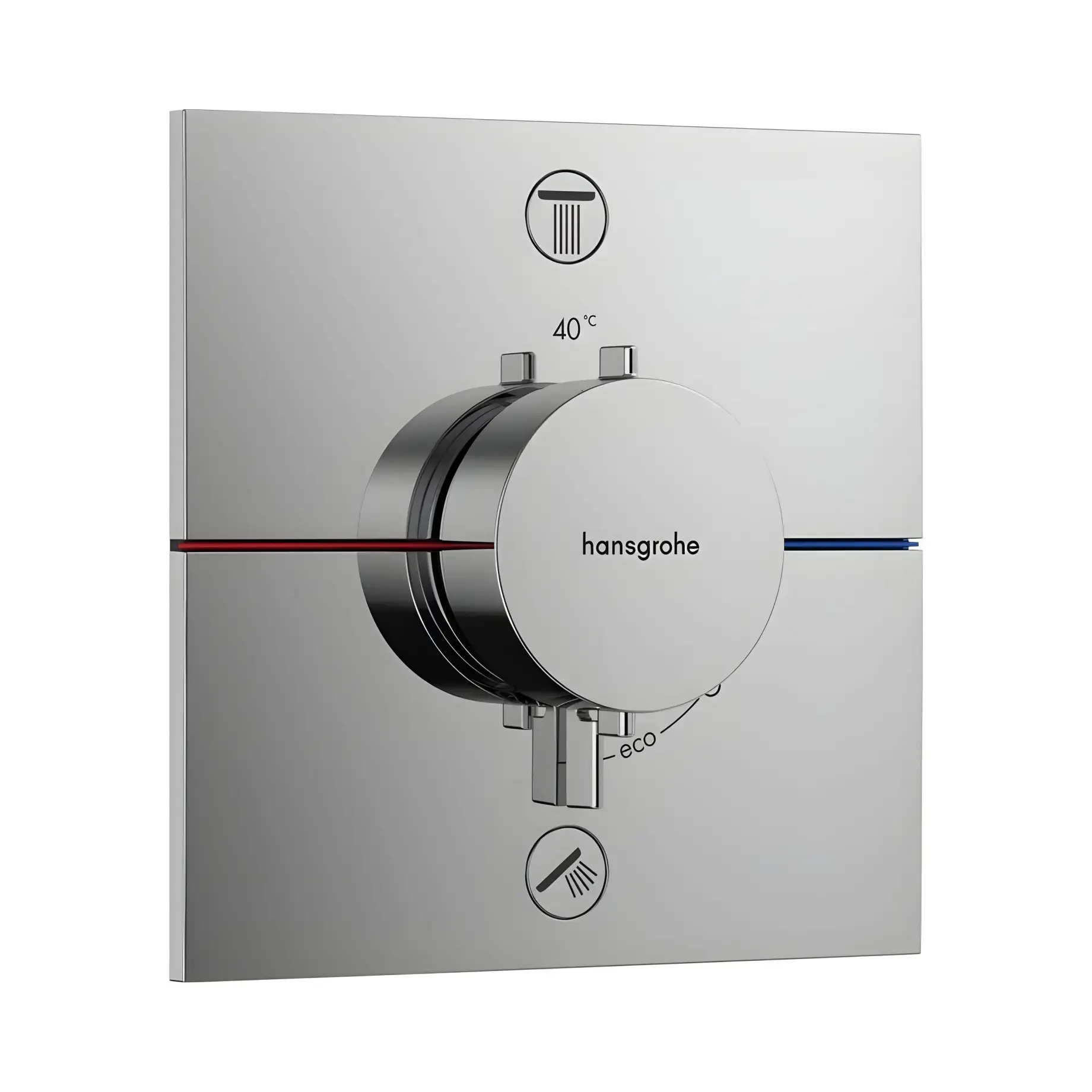 Термостат для ванни та душу ShowerSelect Comfort E Hansgrohe 15572000 Chrome — вид на білому тлі
