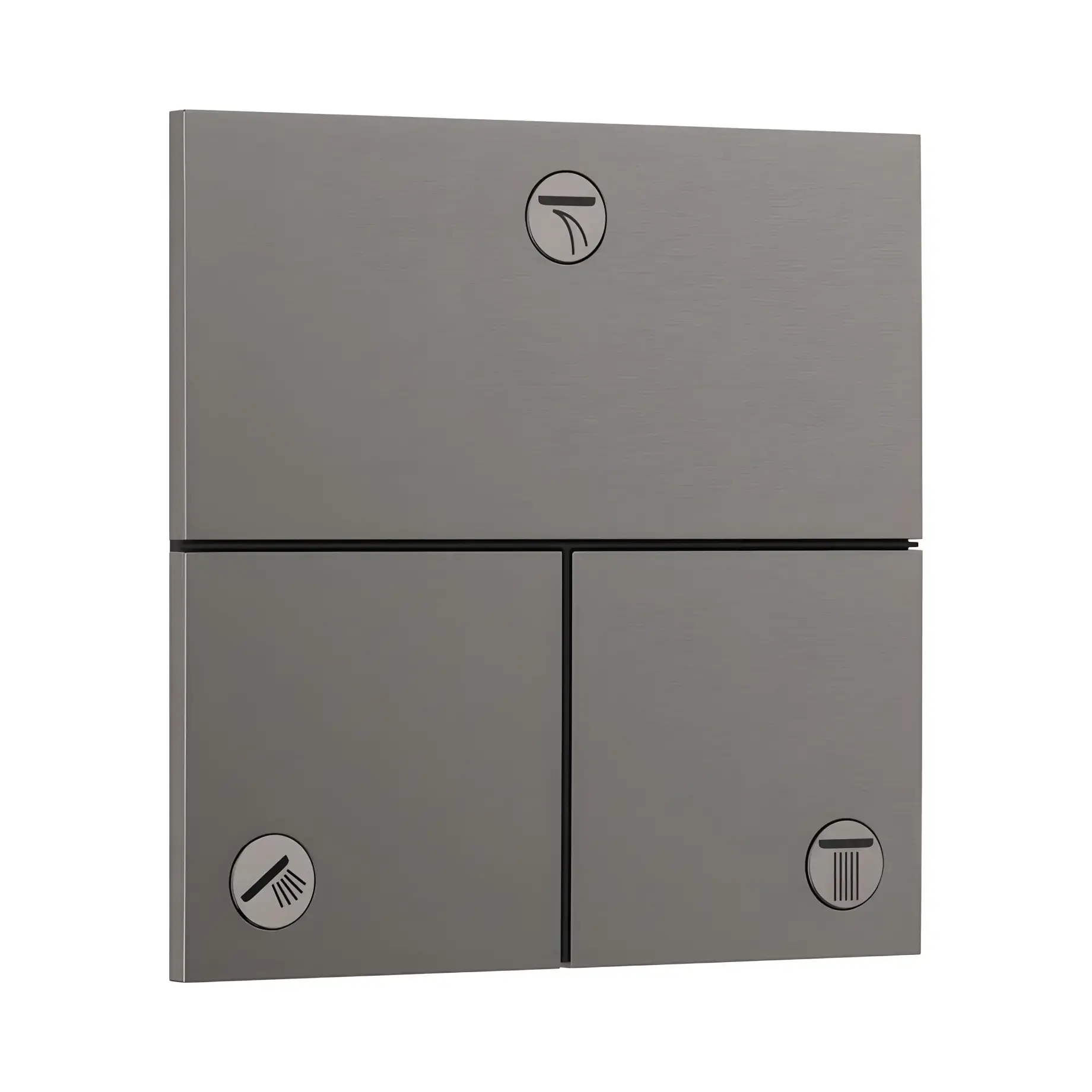 Клапан для ванни та душу ShowerSelect Comfort E Hansgrohe 15573340 Brushed Black Chrome — вид на білому тлі