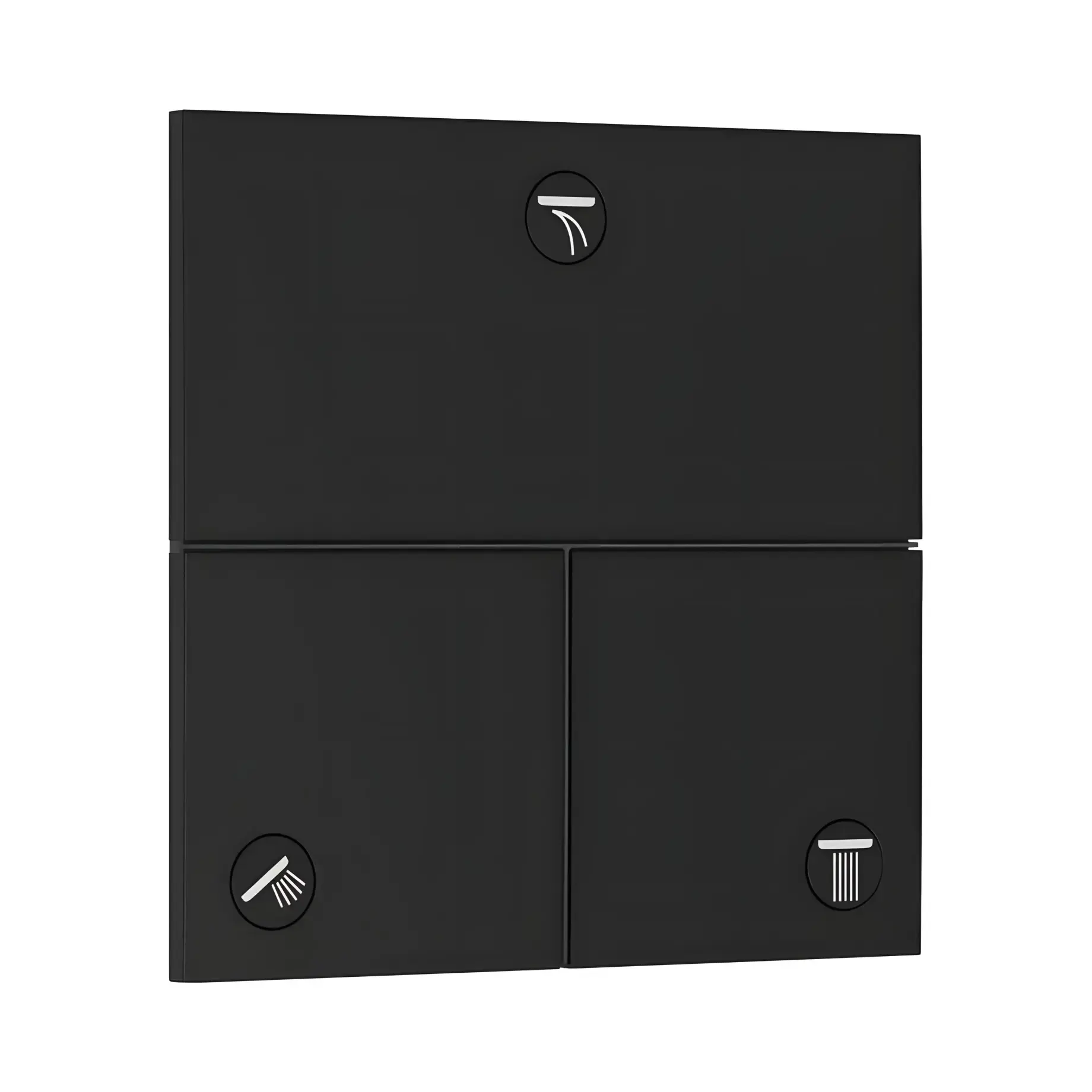 Клапан для ванни та душу ShowerSelect Comfort E Hansgrohe 15573670 Matt Black — вид на білому тлі