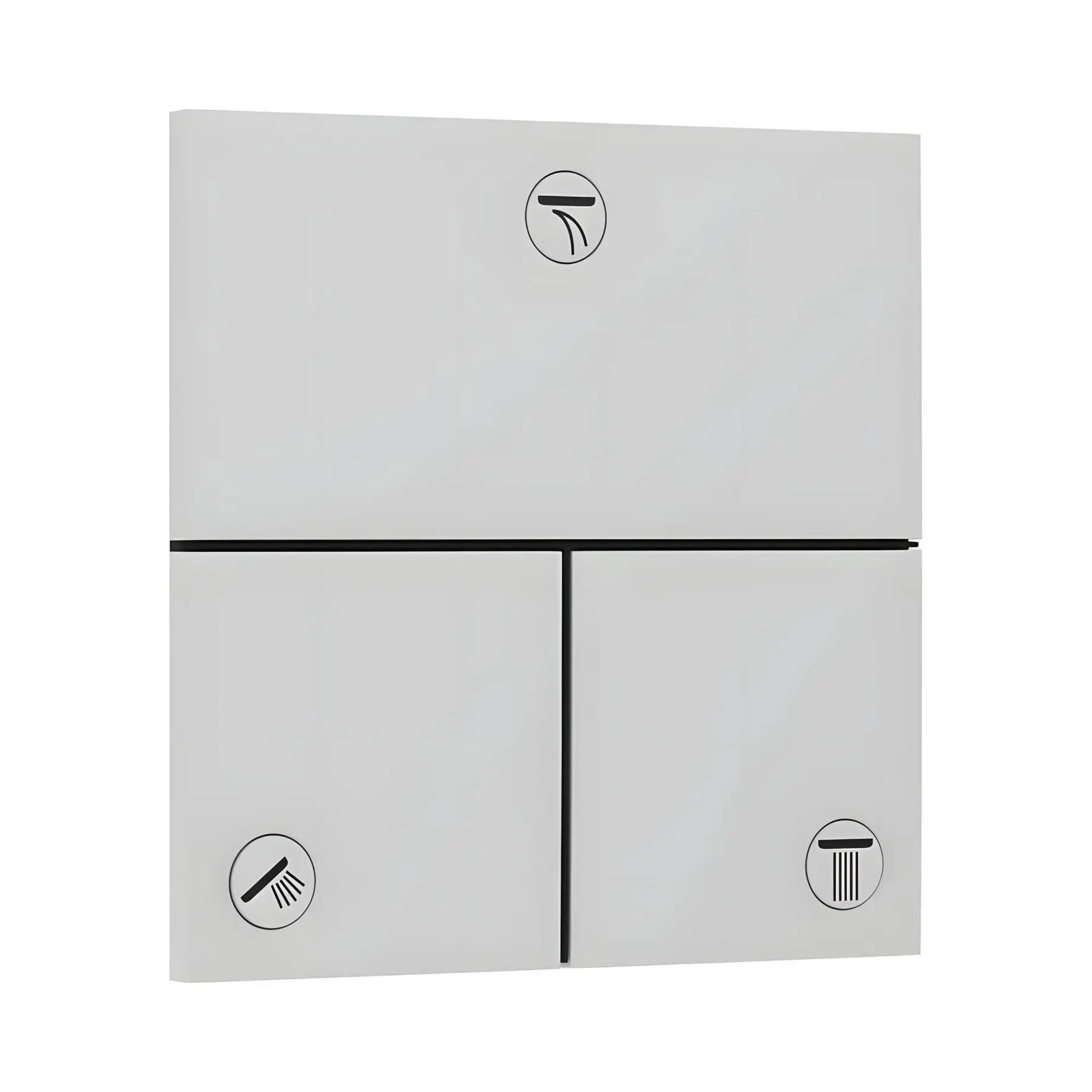 Клапан для ванни та душу ShowerSelect Comfort E Hansgrohe 15573700 White Matt — вид на білому тлі