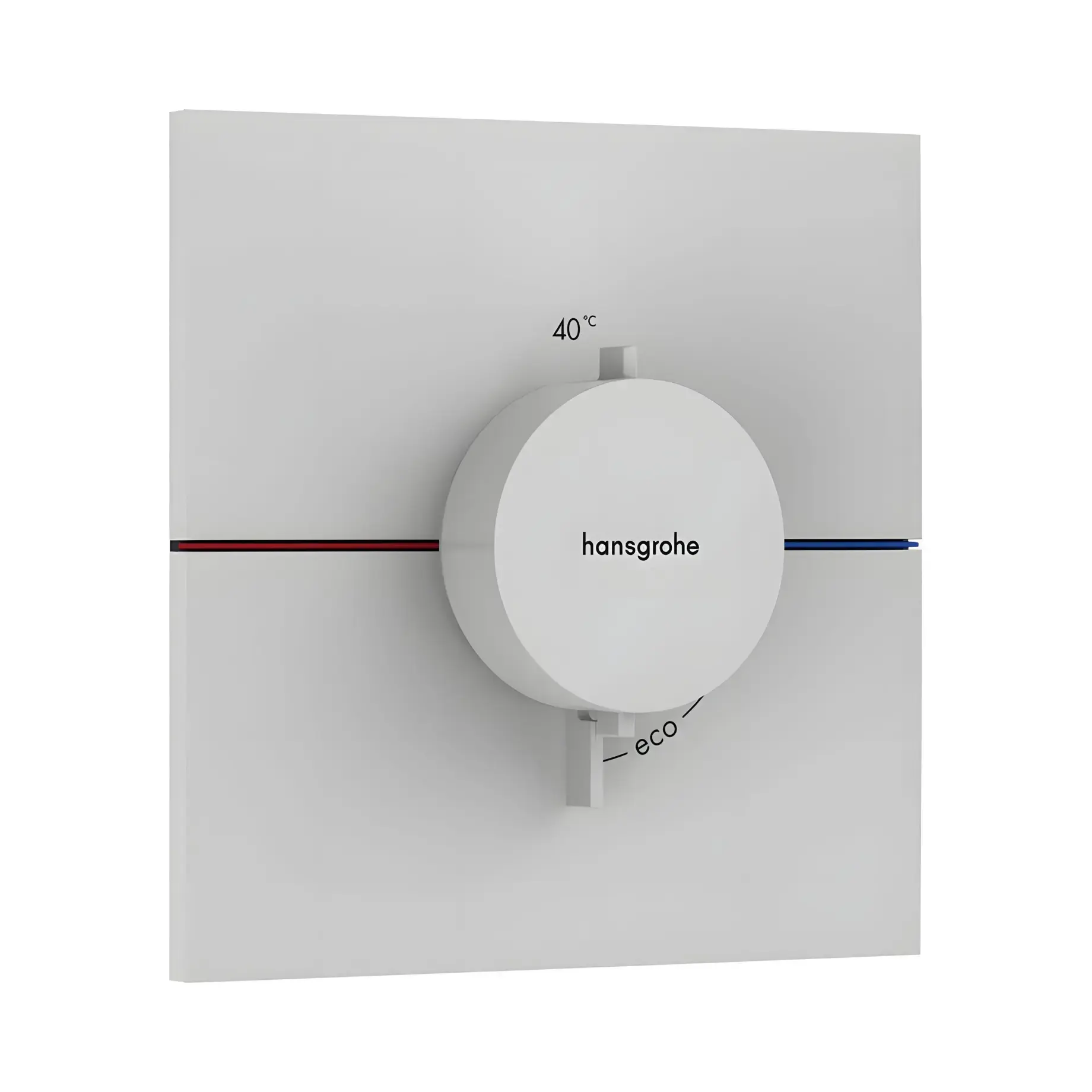 Термостат для ванни та душу ShowerSelect Comfort E Hansgrohe 15574700 White Matt — вид на білому тлі