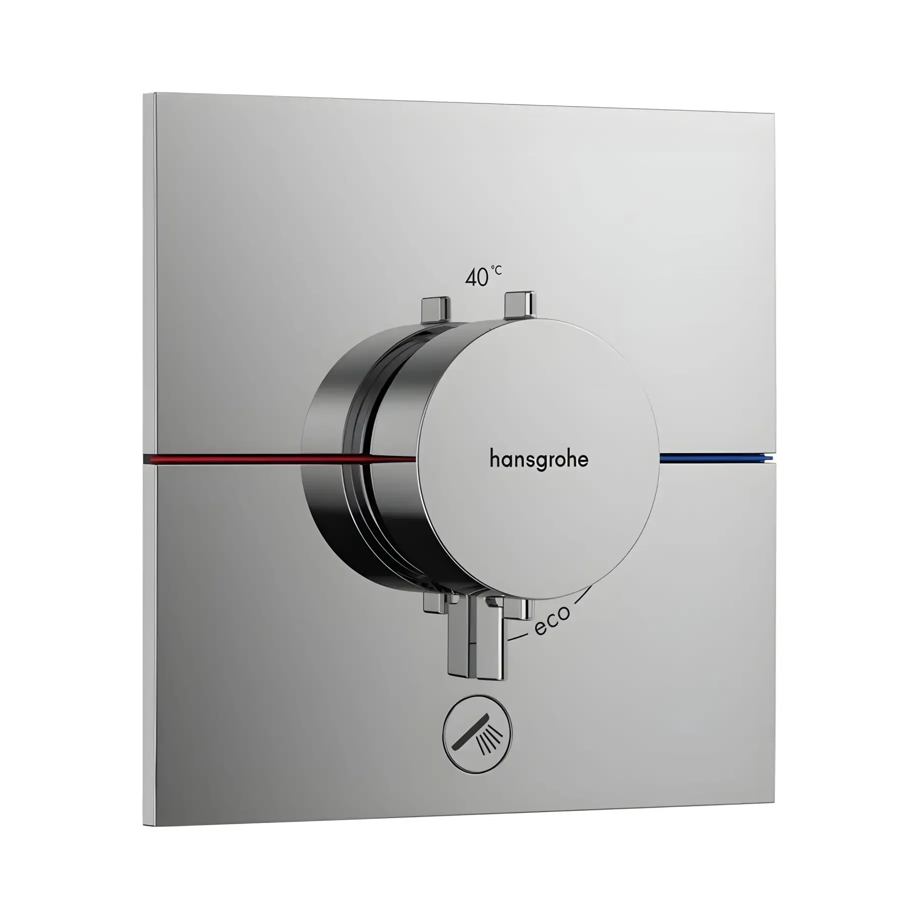 Термостат для ванни та душу ShowerSelect Comfort E Hansgrohe 15575000 Chrome — вид на білому тлі