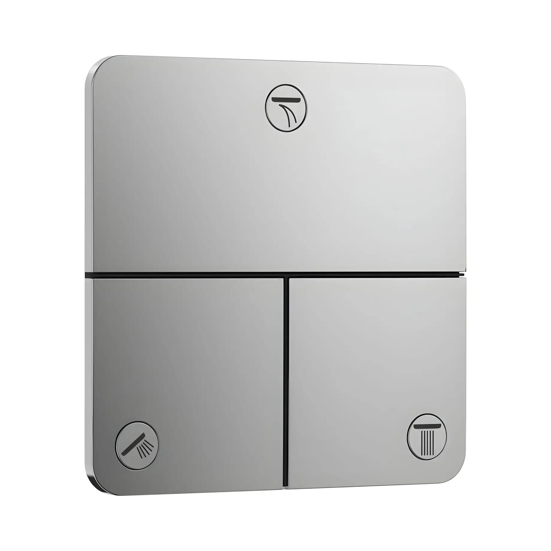 Вентиль для ванни та душу ShowerSelect Comfort Q Hansgrohe 15587000 Chrome — вид на білому тлі