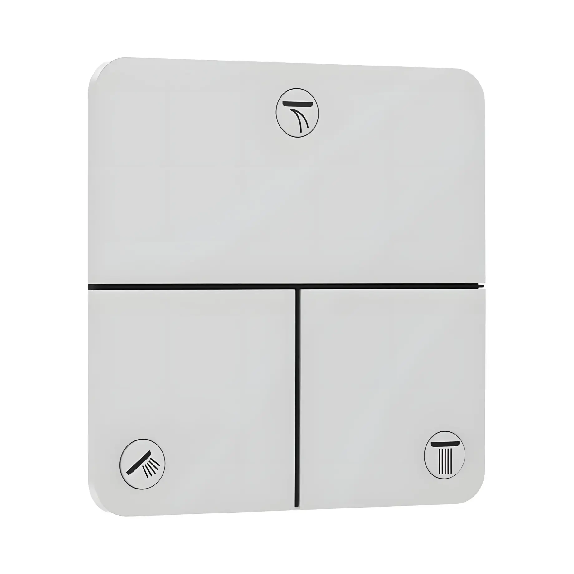 Вентиль для ванни та душу ShowerSelect Comfort Q Hansgrohe 15587700 White Matt — вид на білому тлі
