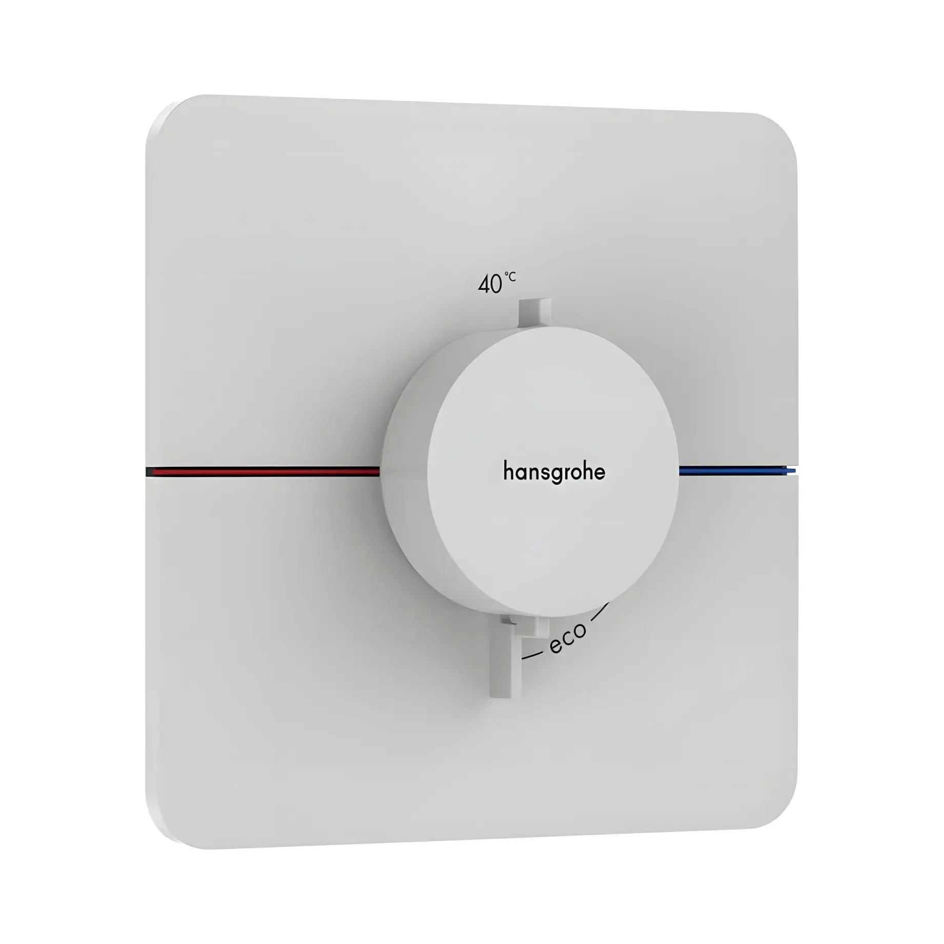 Термостат для ванни та душу ShowerSelect Comfort Q Hansgrohe 15588700 White Matt — вид на білому тлі