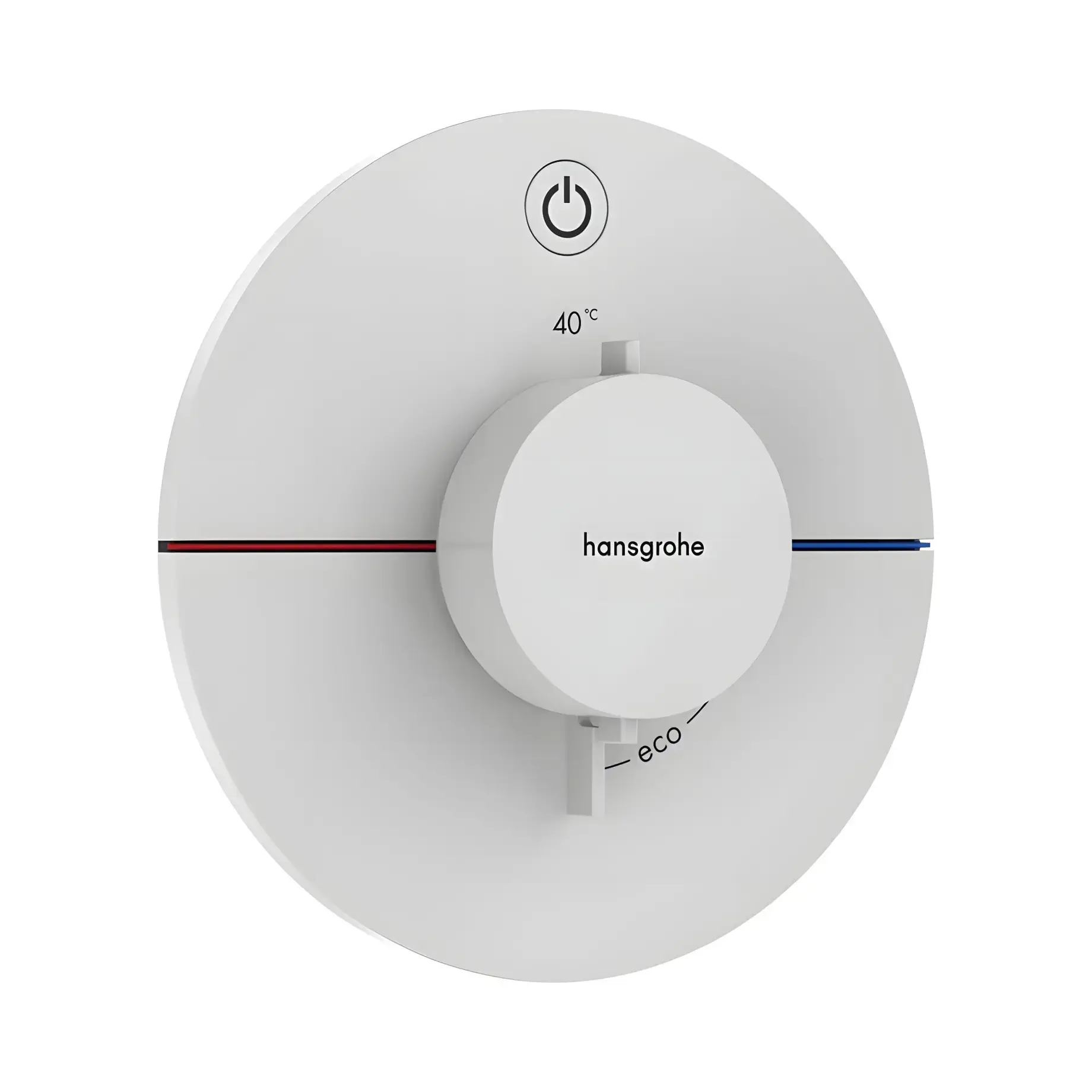 Термостат для ванни та душу ShowerSelect Comfort S Hansgrohe 15553700 White Matt — вид на білому тлі
