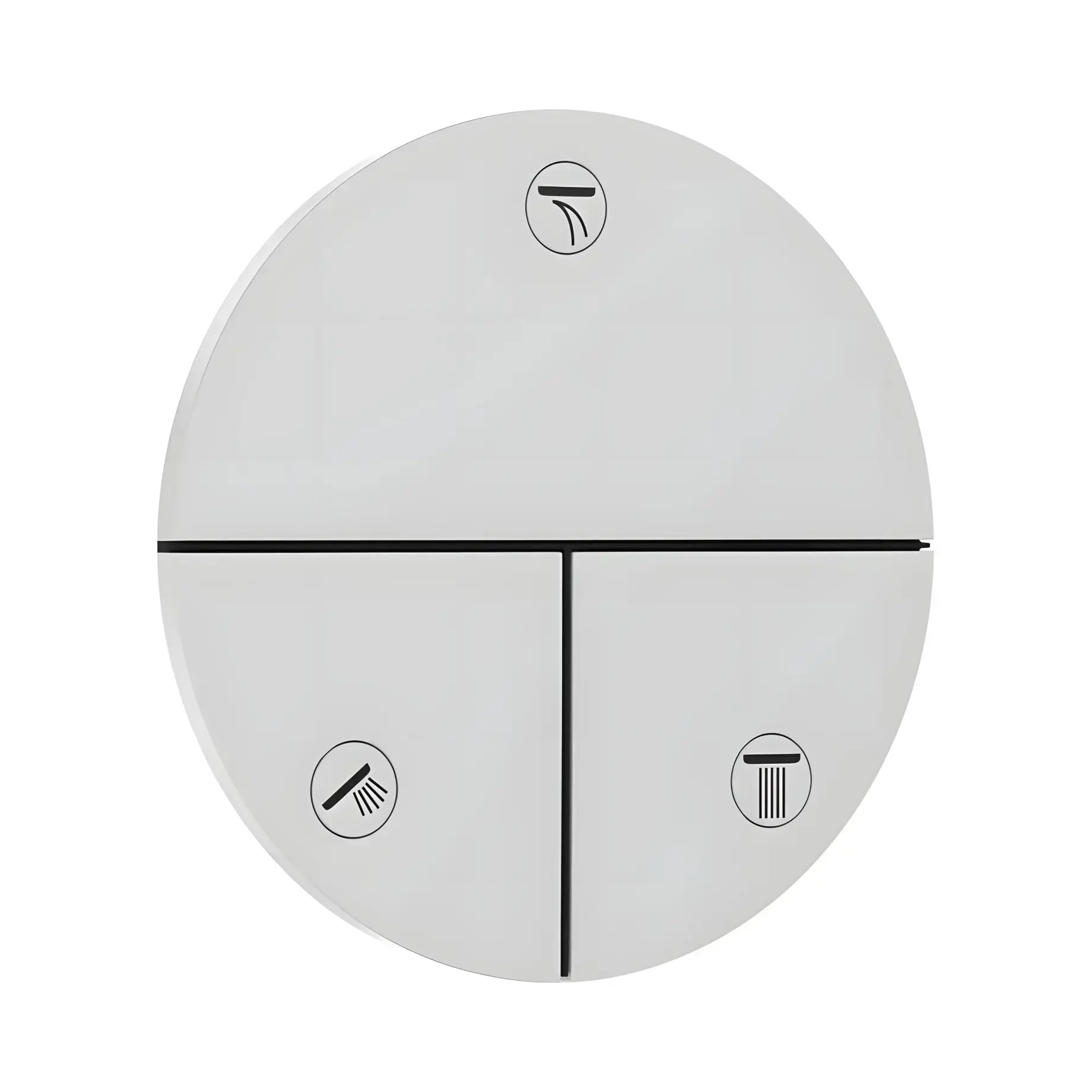 Вентиль для ванни та душу ShowerSelect Comfort S Hansgrohe 15558700 White Matt — вид на білому тлі