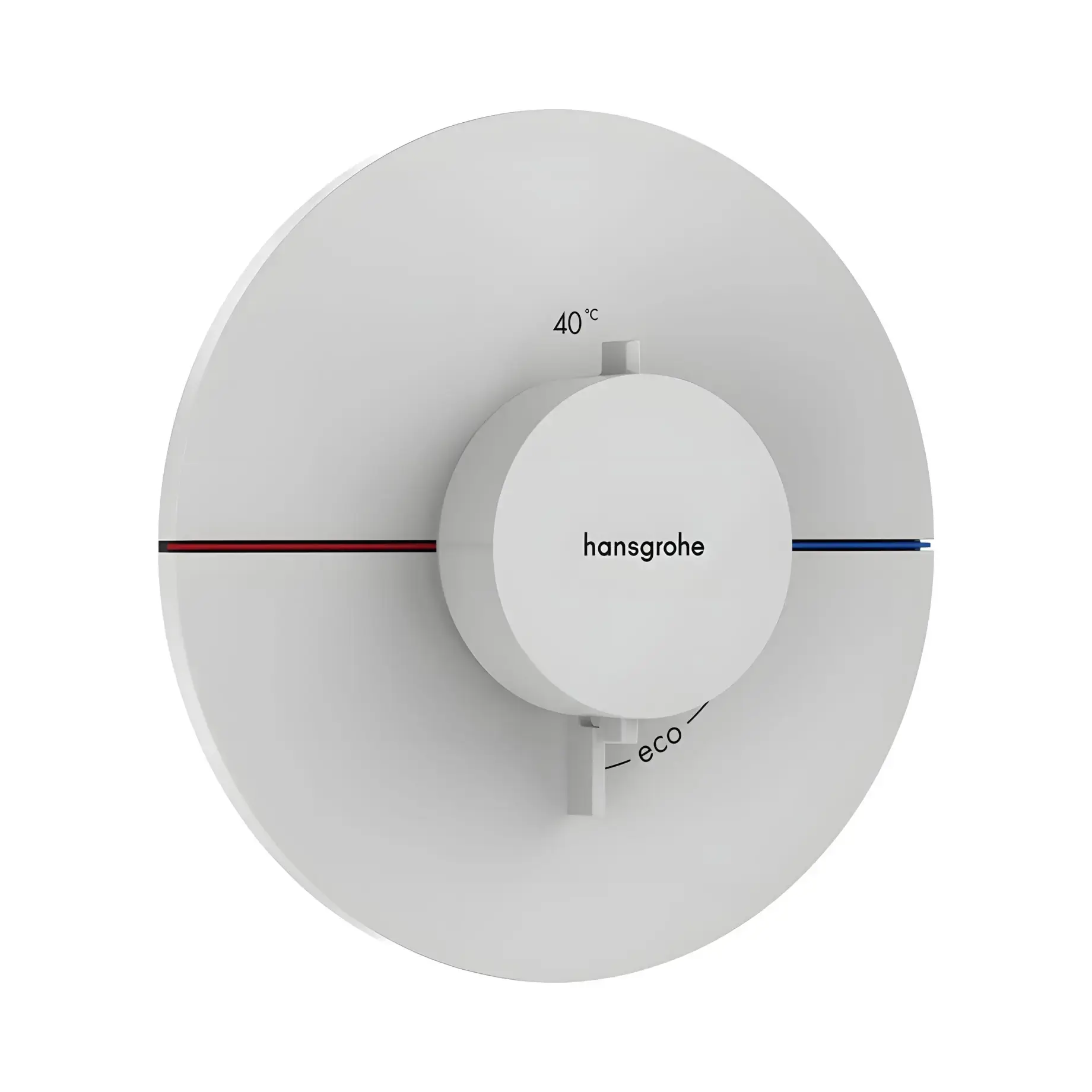 Термостат для ванни та душу ShowerSelect Comfort S Hansgrohe 15559700 White Matt — вид на білому тлі