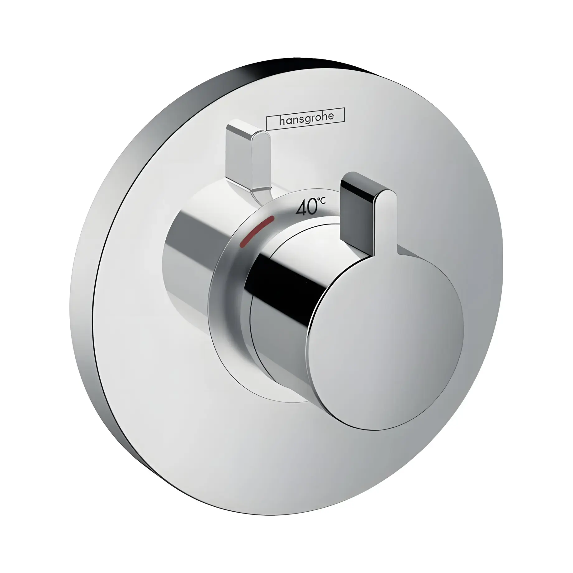 Термостат для ванни та душу ShowerSelect S HighFlow Hansgrohe 15741000 Chrome — вид на білому тлі
