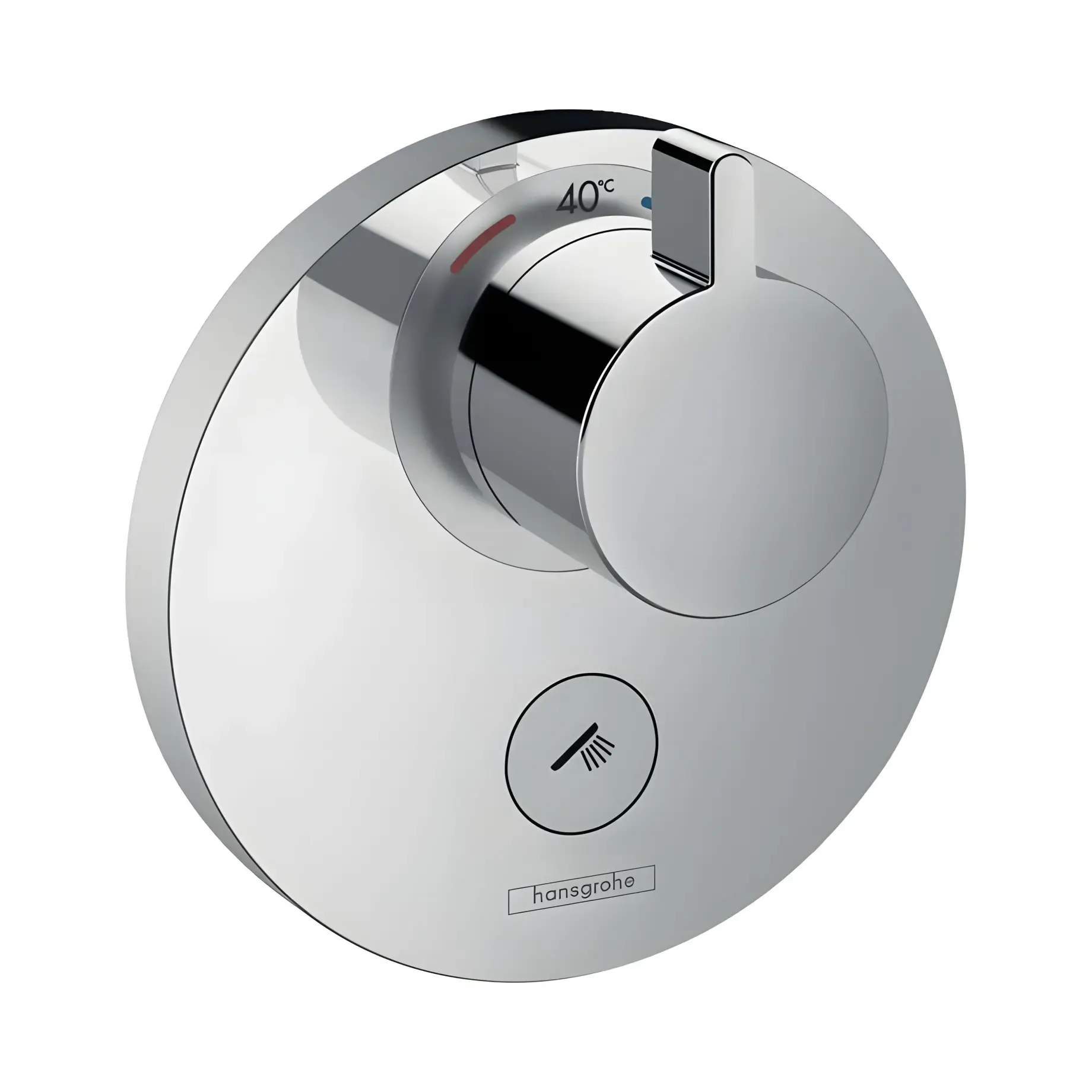 Термостат для ванни та душу ShowerSelect S HighFlow Hansgrohe 15742000 Chrome — вид на білому тлі