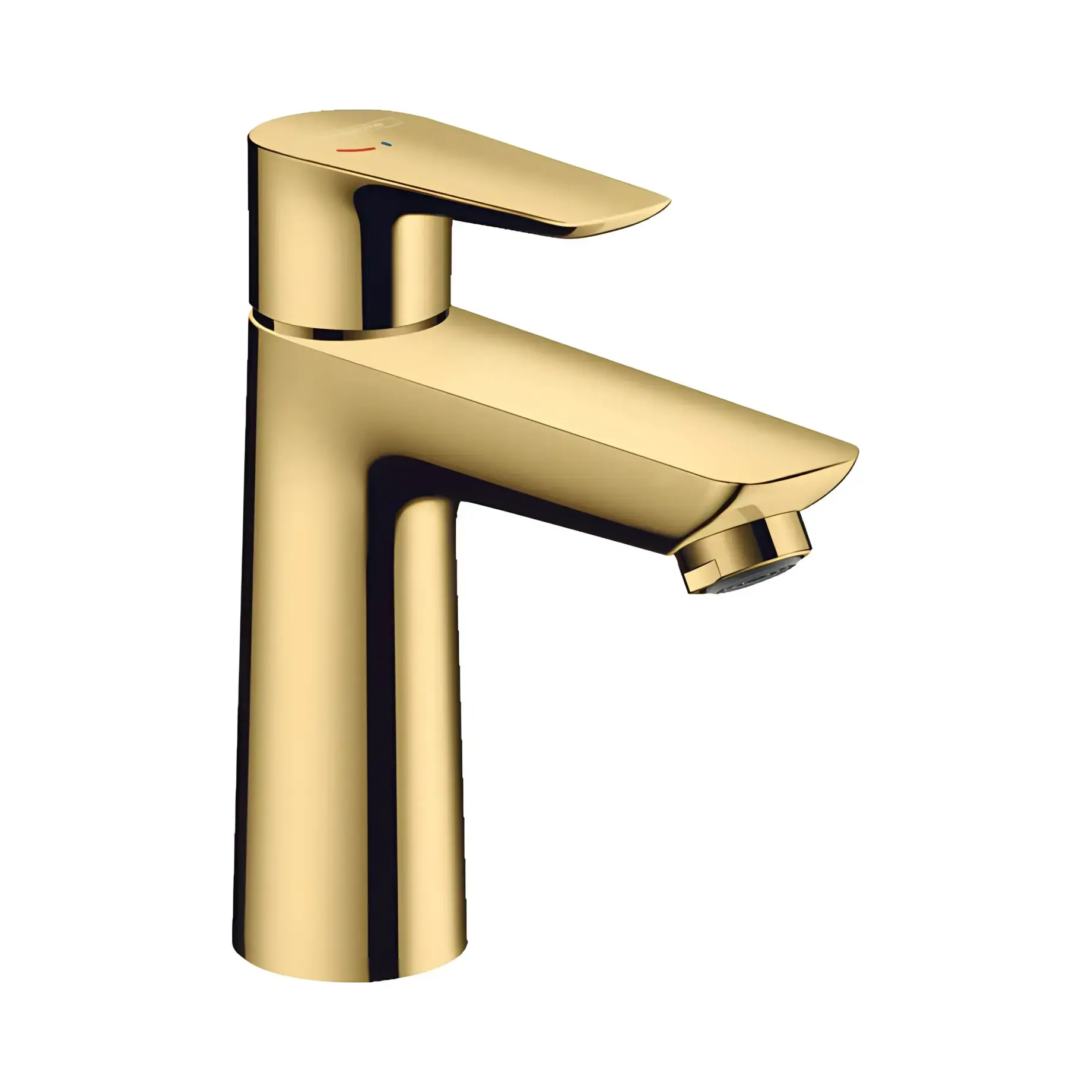 Змішувач для раковини Talis E Hansgrohe 71713990 Polished Gold Optic — вид на білому тлі