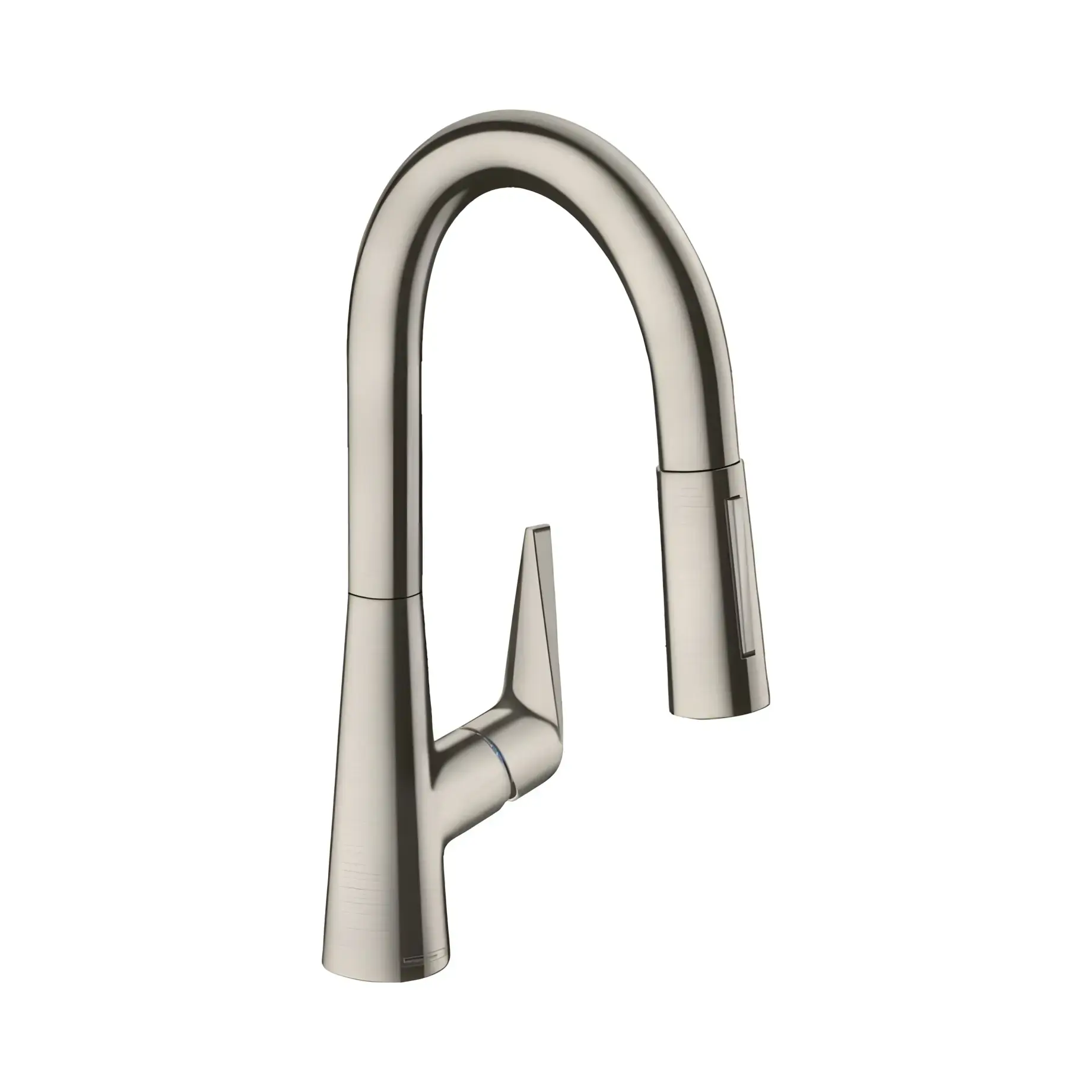 Змішувач для кухні Talis M51 Hansgrohe 72815800 Stainless Steel Finish — вид на білому тлі