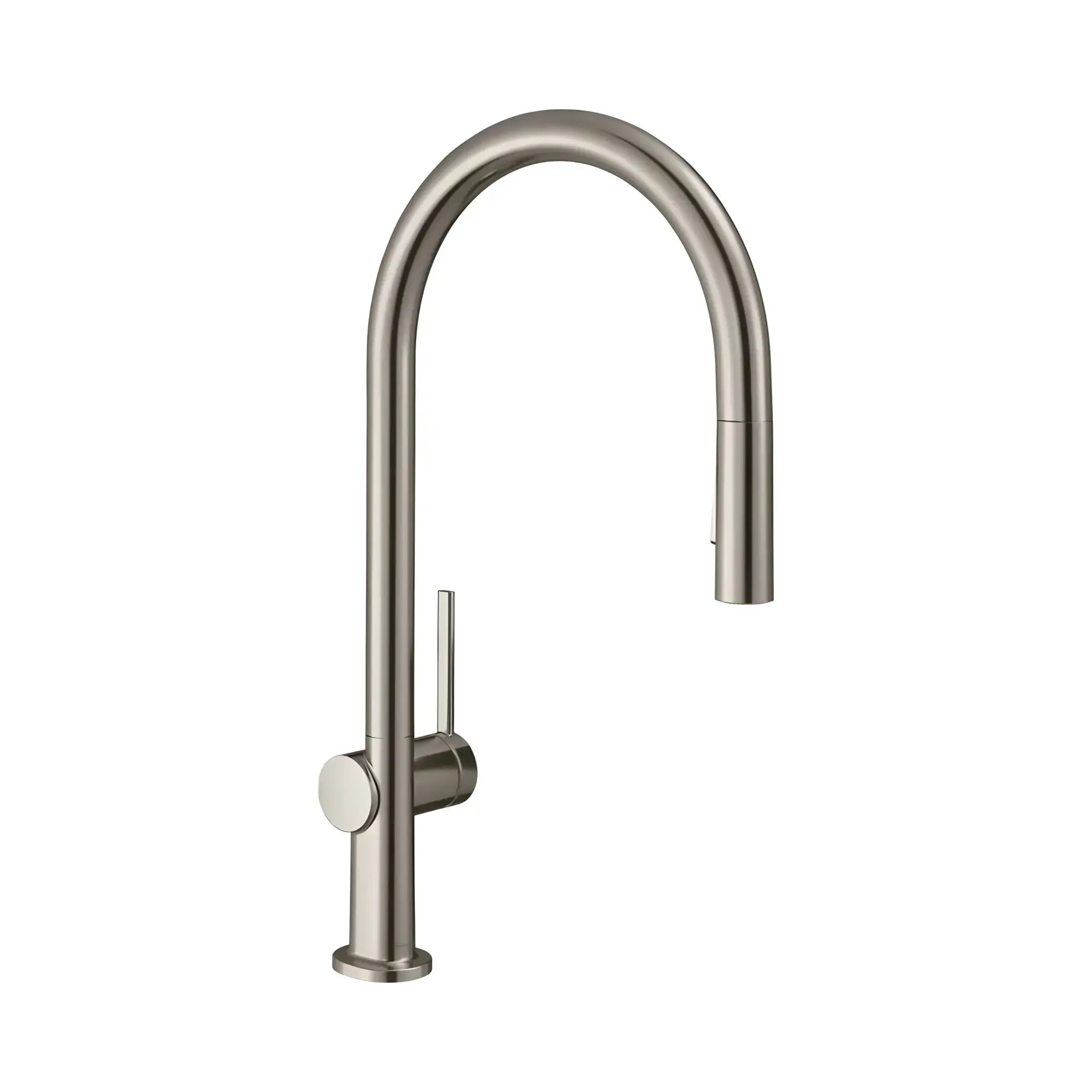 Змішувач для кухні Talis M54 Hansgrohe 72800800 Stainless Steel Finish — вид на білому тлі