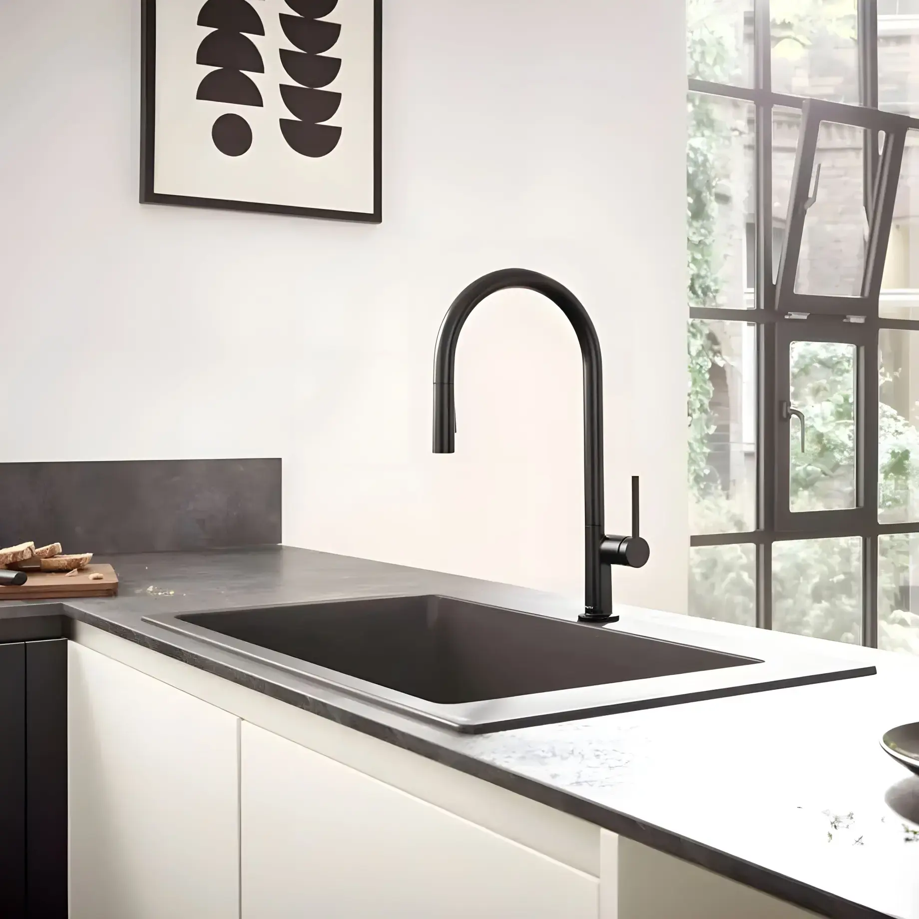 Змішувач для кухні Talis M54 Hansgrohe 72801670 Matt Black — вид спереду