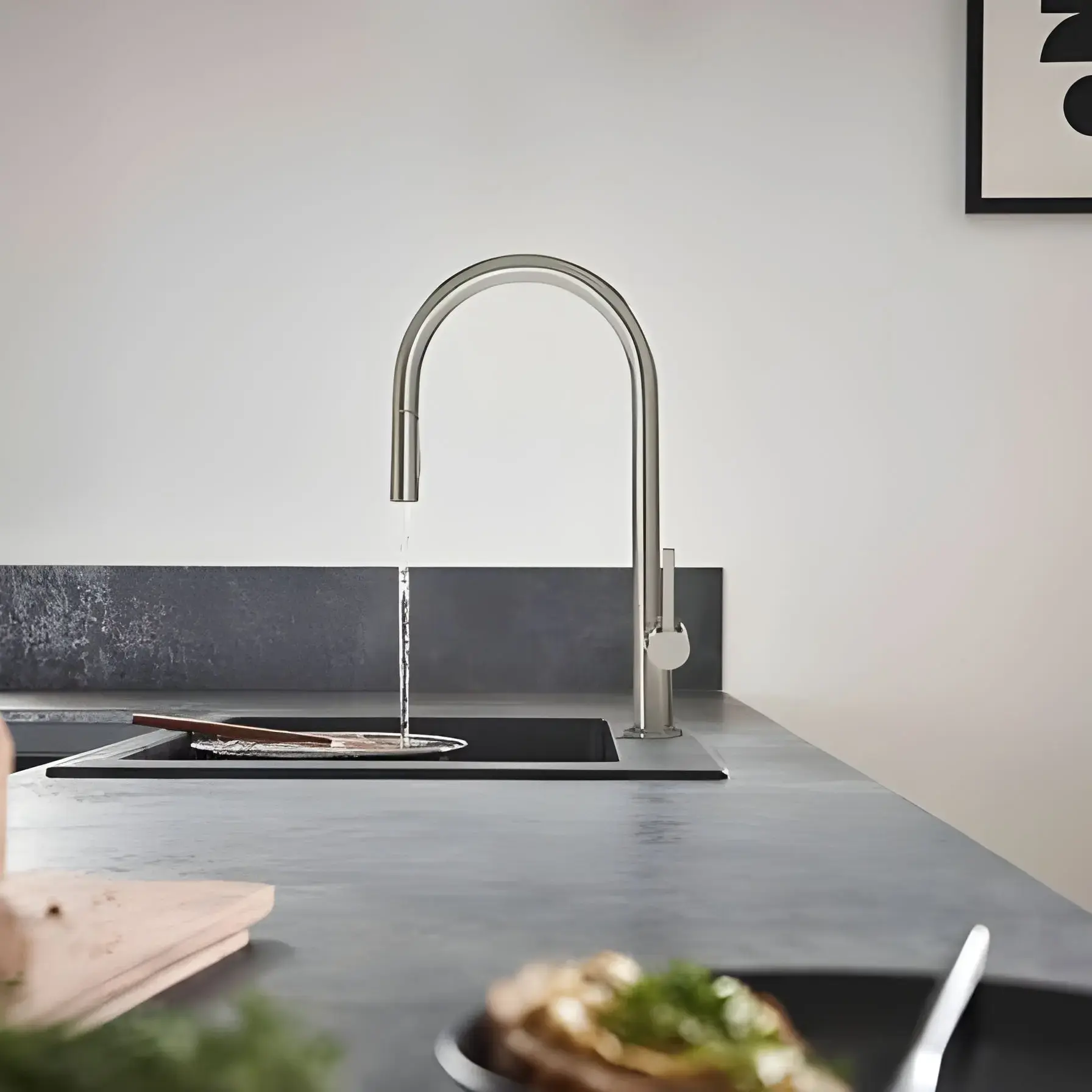 Змішувач для кухні Talis M54 Hansgrohe 72801800 Stainless Steel Finish — вид спереду