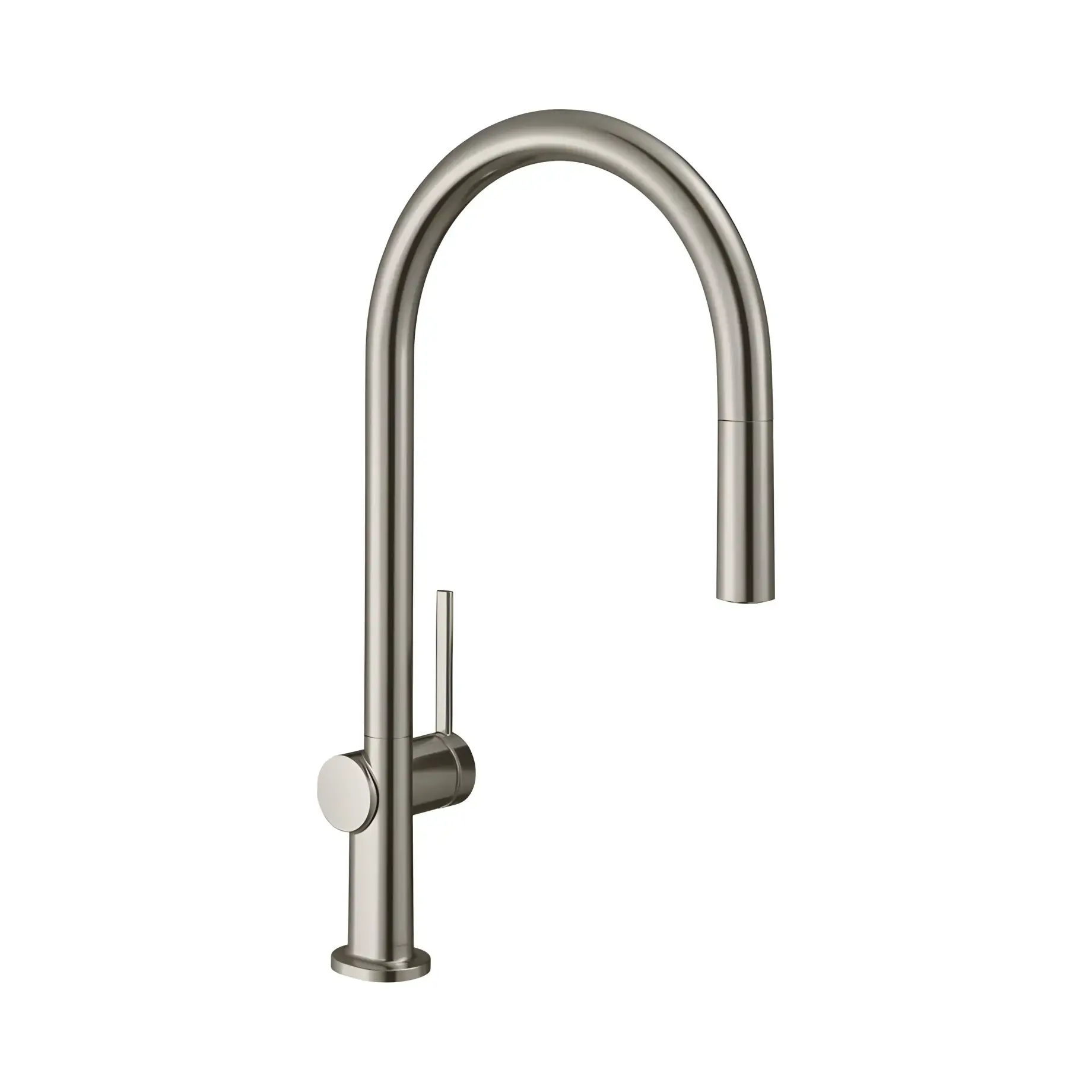 Змішувач для кухні Talis M54 Hansgrohe 72803800 Stainless Steel Finish — вид на білому тлі