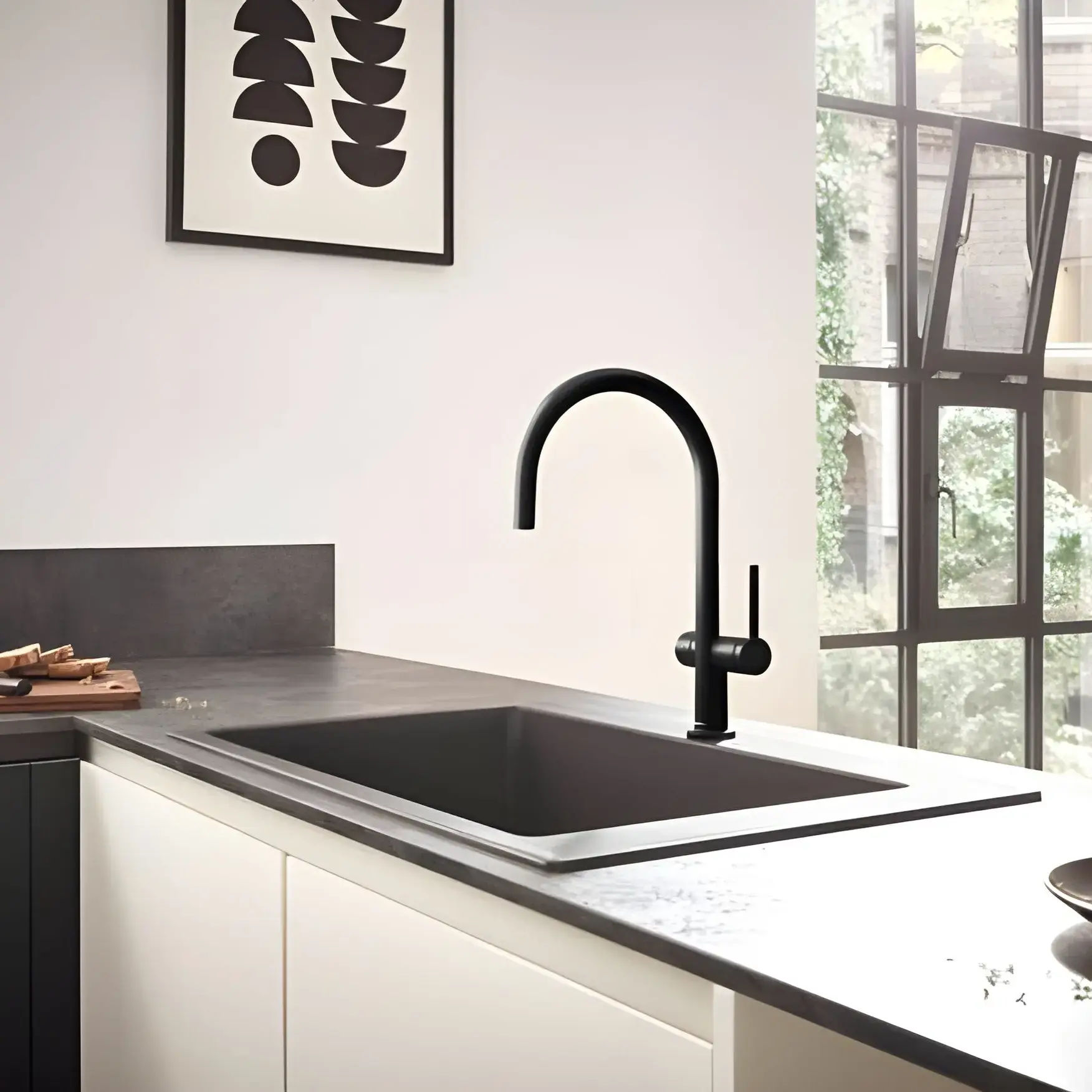 Змішувач для кухні Talis M54 Hansgrohe 72805670 Matt Black — вид спереду