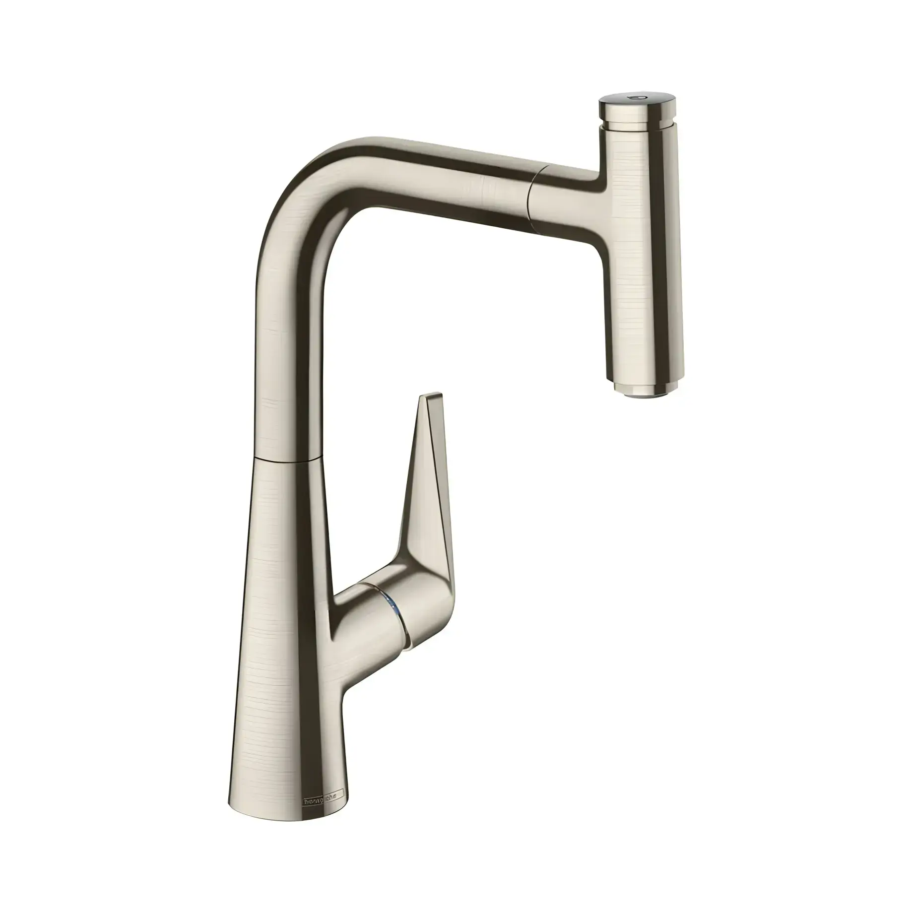 Змішувач для кухні Talis Select M51 Hansgrohe 72822800 Stainless Steel Finish — вид на білому тлі