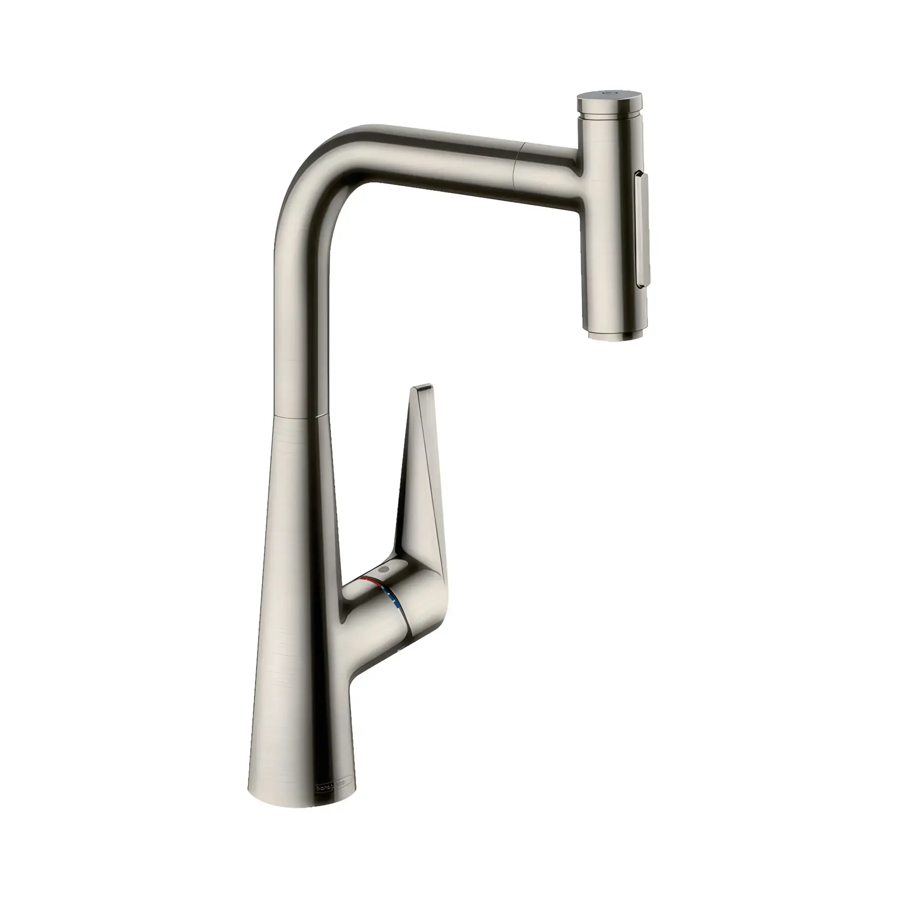 Змішувач для кухні Talis Select M51 Hansgrohe 72823800 Stainless Steel Finish — вид на білому тлі