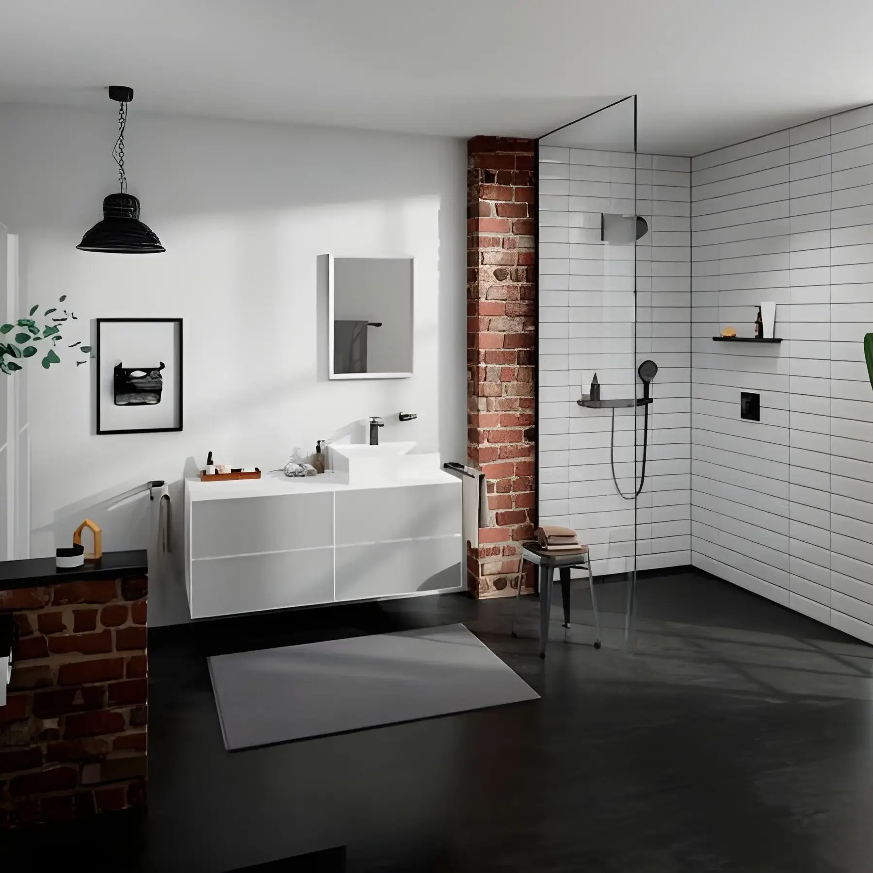 Змішувач для раковини Tecturis E Hansgrohe 73011670 Matt Black — вид спереду