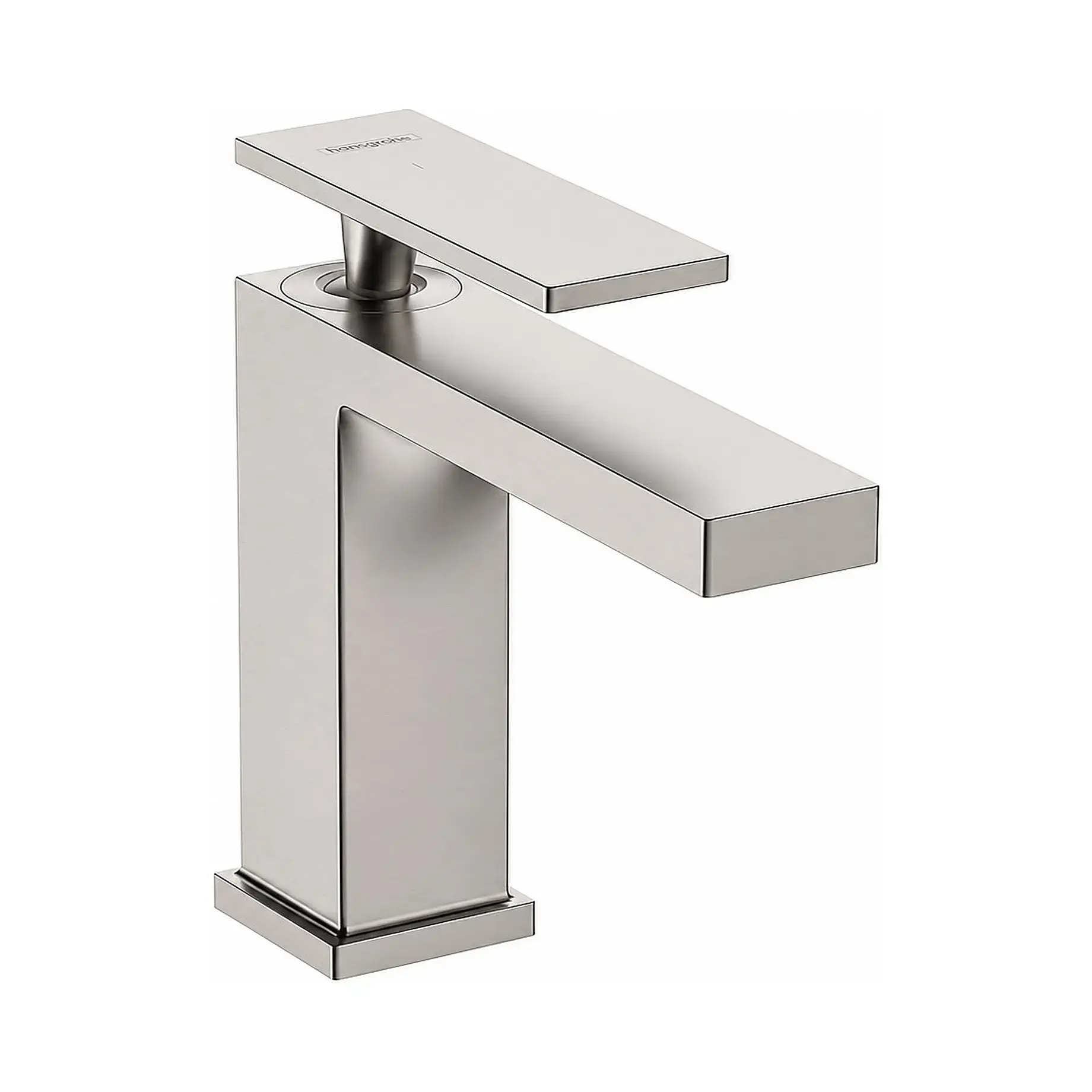 Змішувач для раковини Tecturis E Hansgrohe 73014800 Stainless Steel Optic — вид на білому тлі
