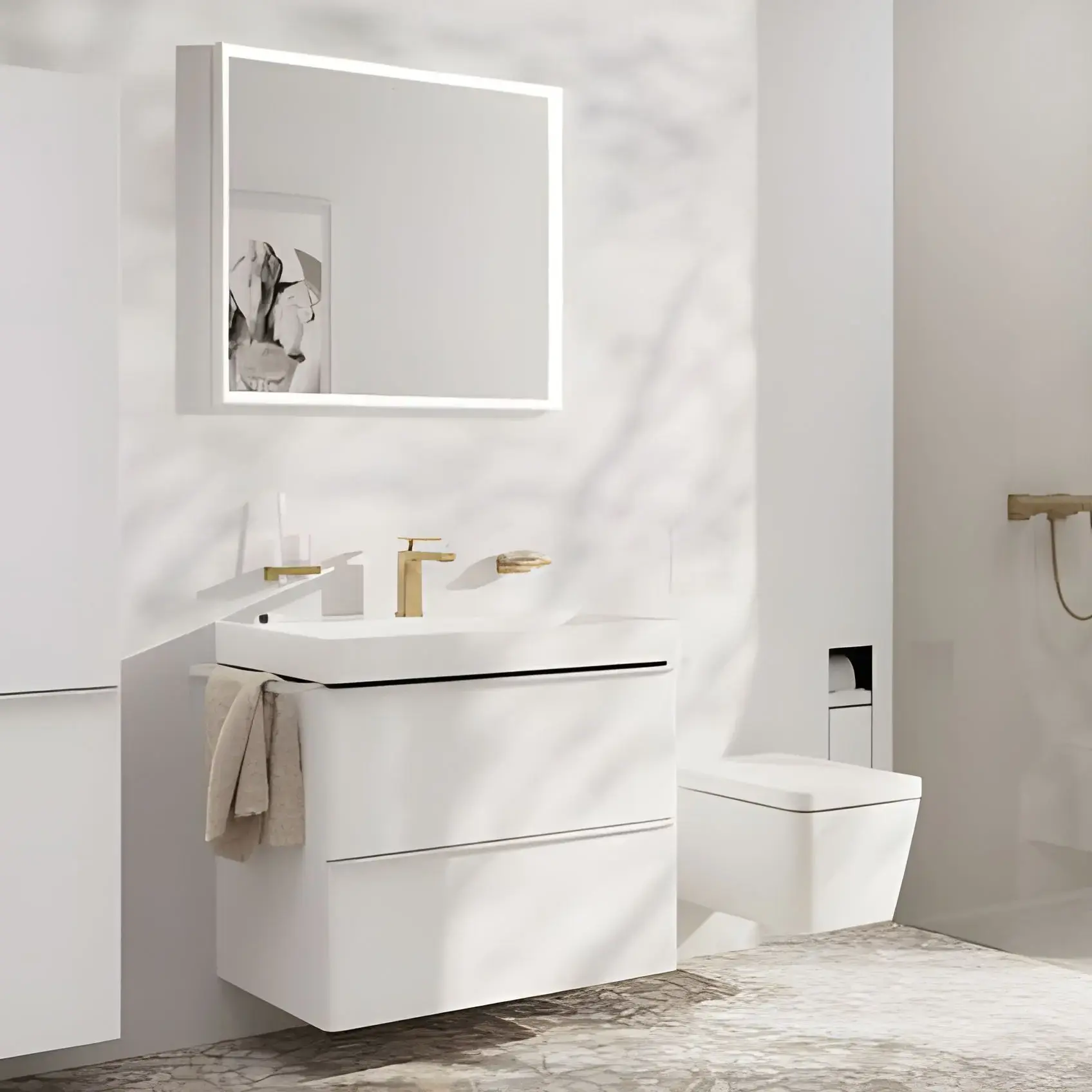 Змішувач для раковини Tecturis E Hansgrohe 73016140 Brushed Bronze — вид спереду
