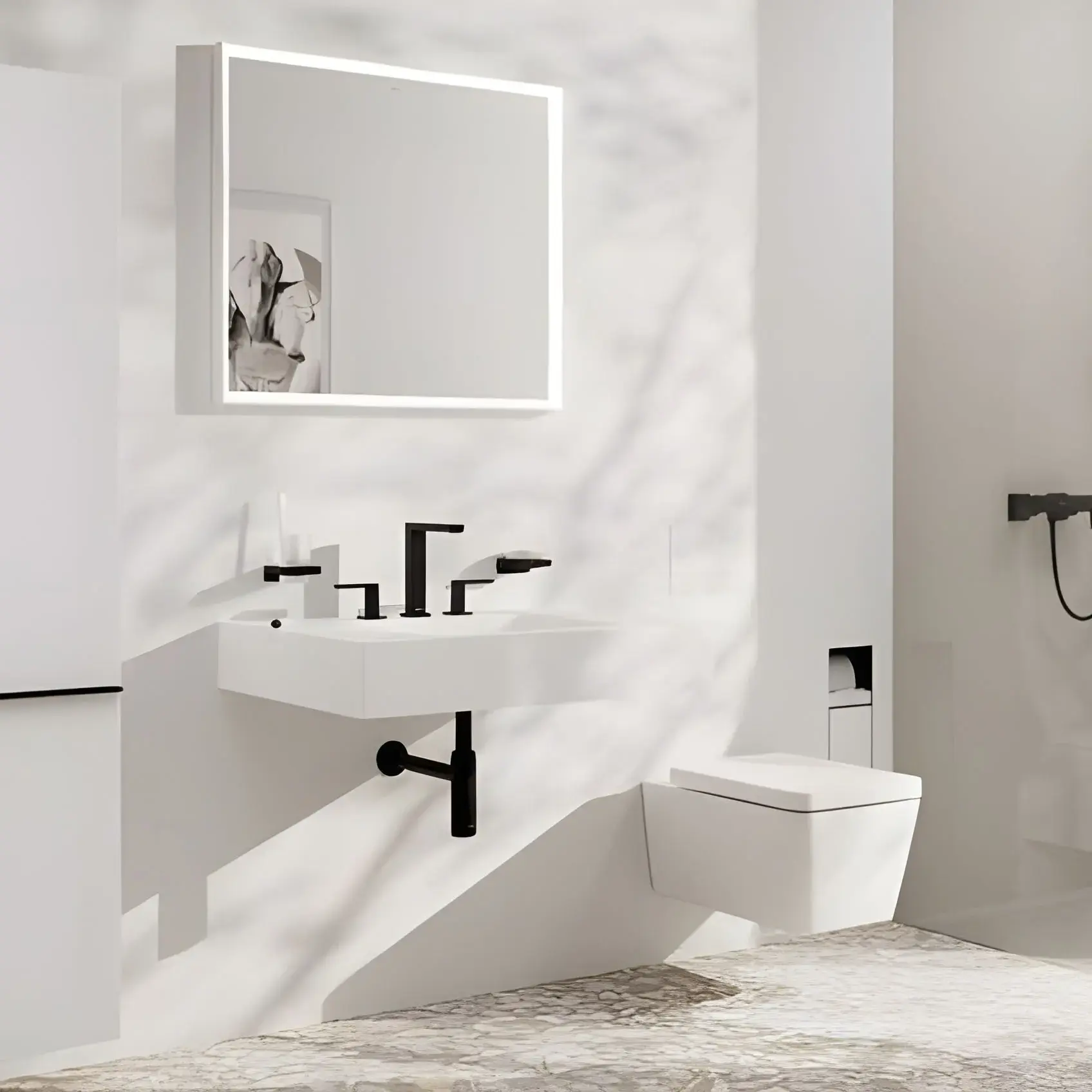 Змішувач для раковини Tecturis E Hansgrohe 73030670 Matt Black — вид спереду
