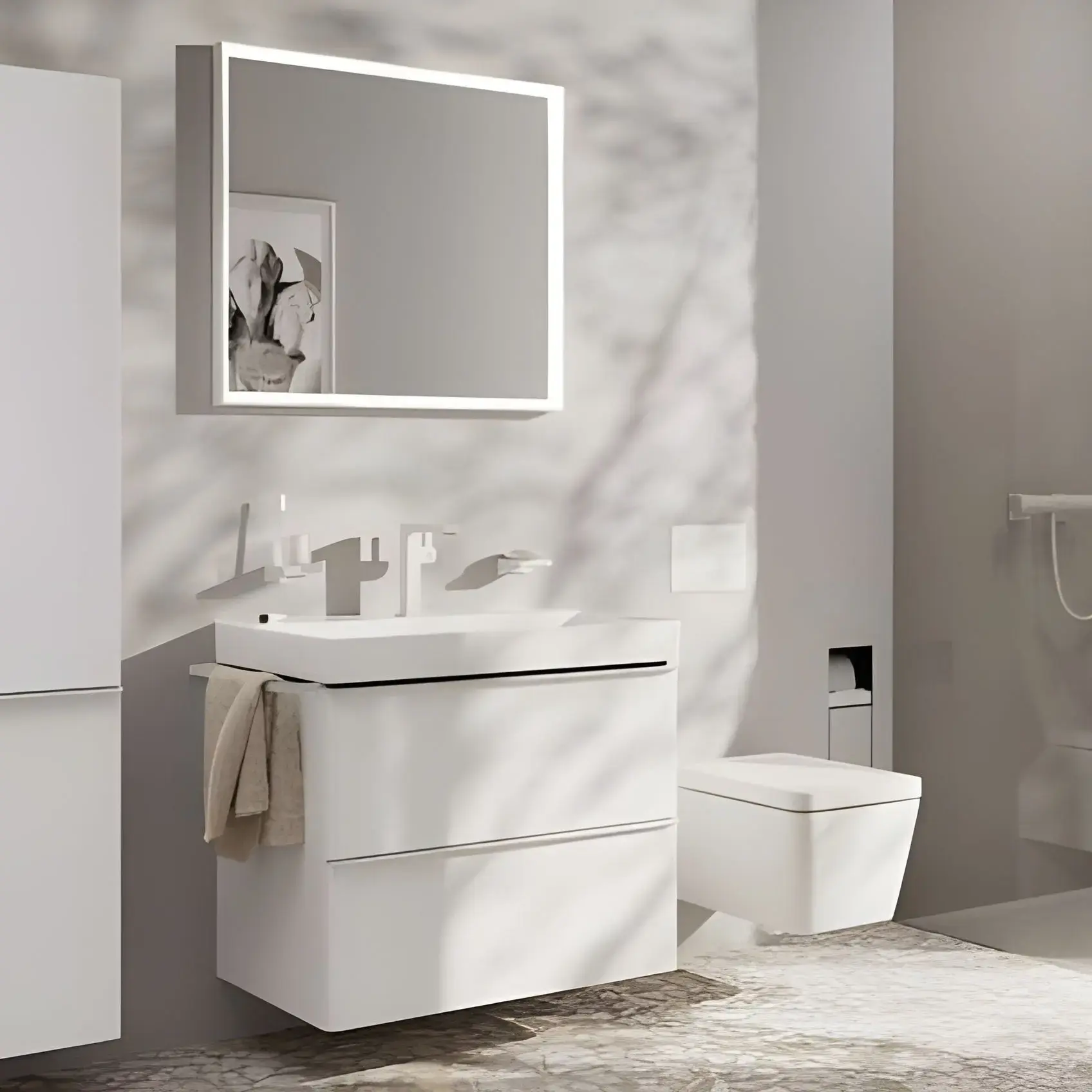Змішувач для раковини Tecturis E Hansgrohe 73040700 White Matt — вид спереду