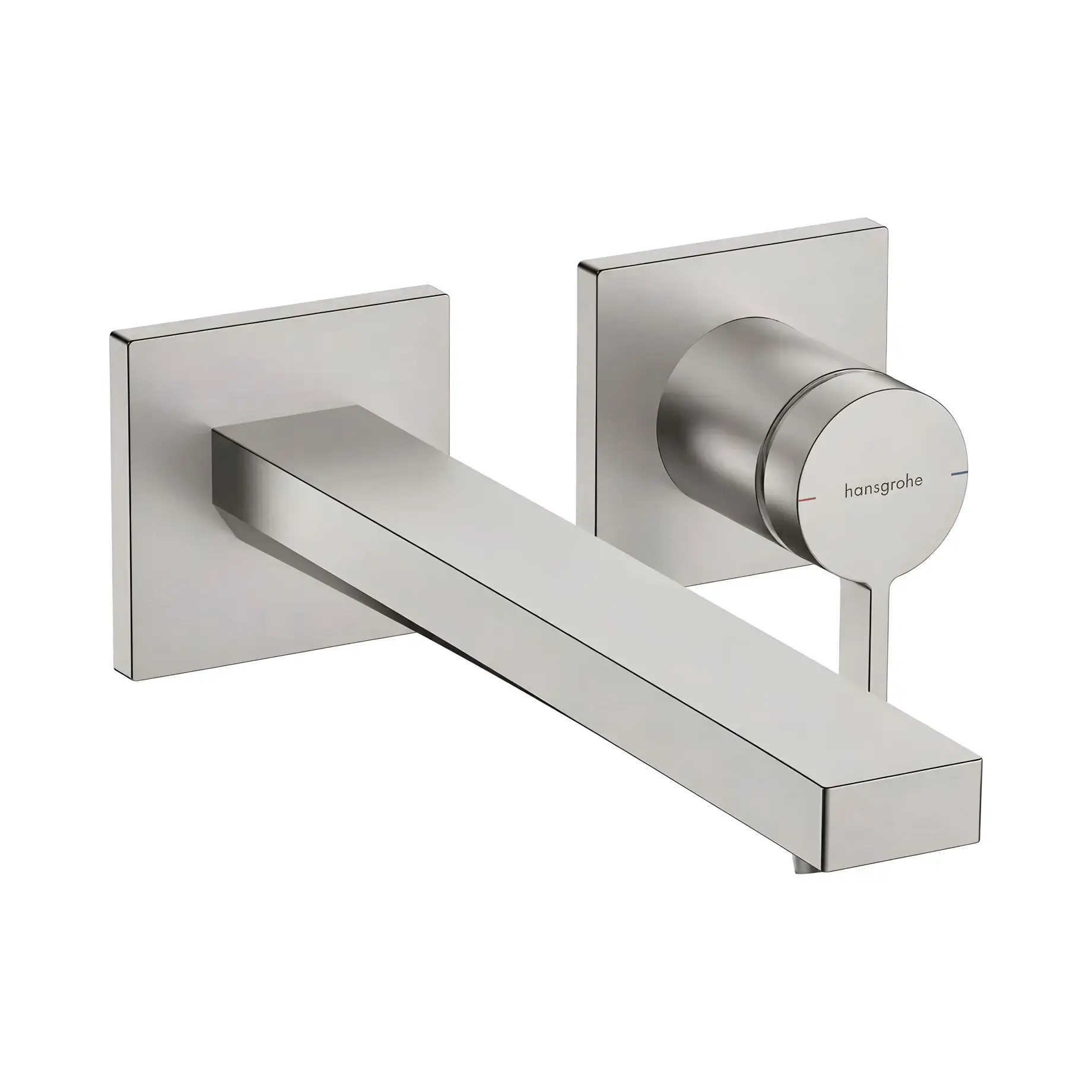 Змішувач для раковини Tecturis E Hansgrohe 73051800 Stainless Steel Optic — вид на білому тлі
