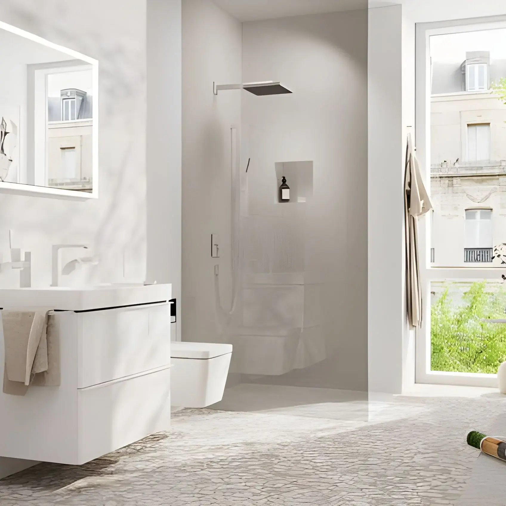 Змішувач для раковини Tecturis E Hansgrohe 73053700 White Matt — вид спереду