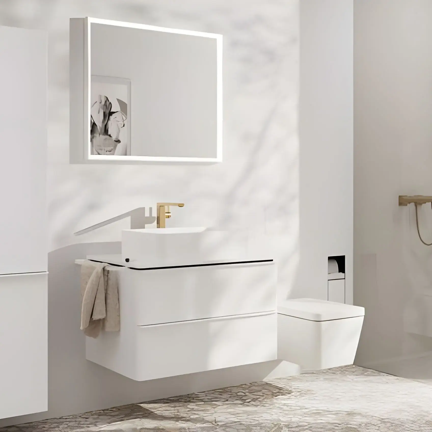 Змішувач для раковини Tecturis E Hansgrohe 73073140 Brushed Bronze — вид спереду