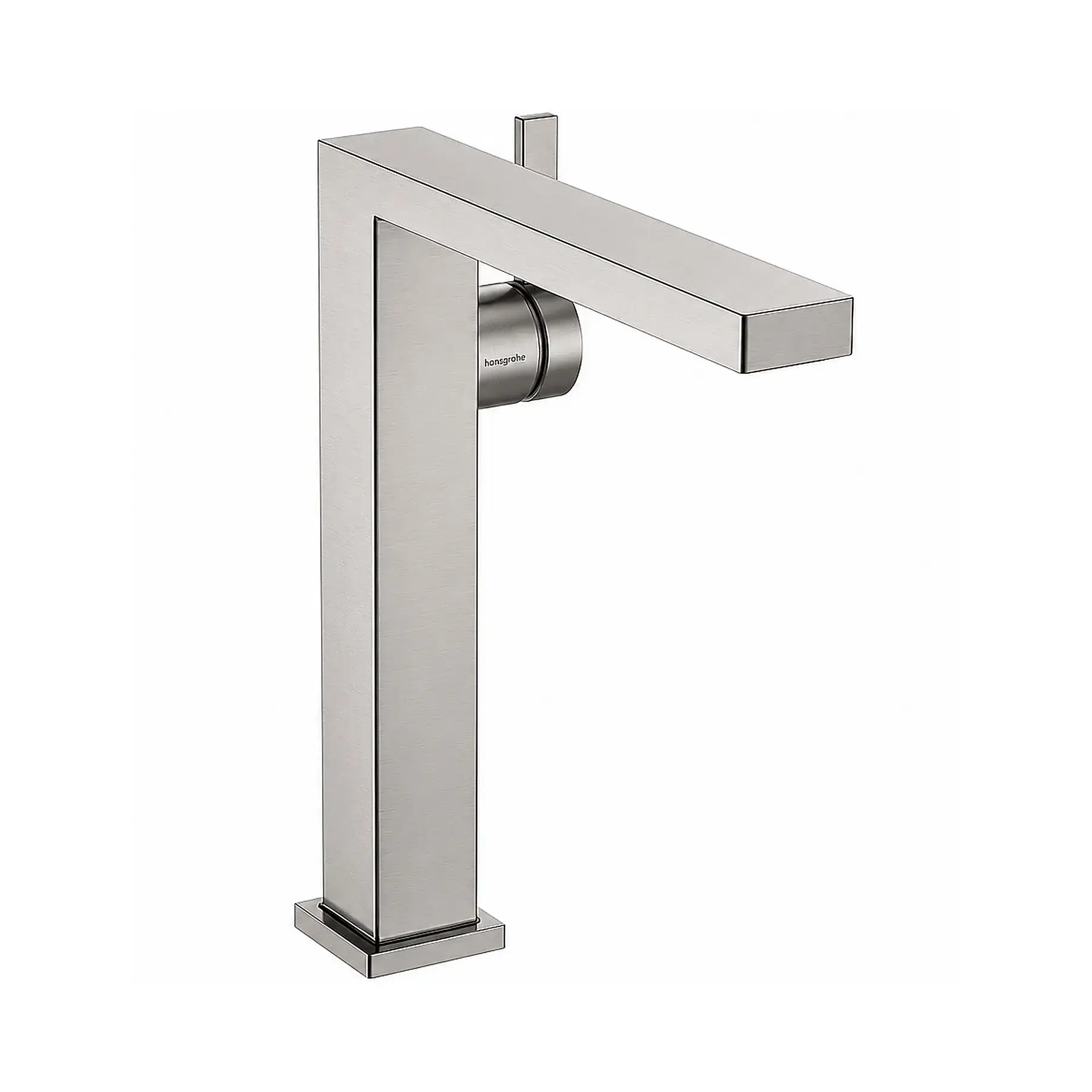 Змішувач для раковини Tecturis E Hansgrohe 73073800 Stainless Steel Optic — вид на білому тлі