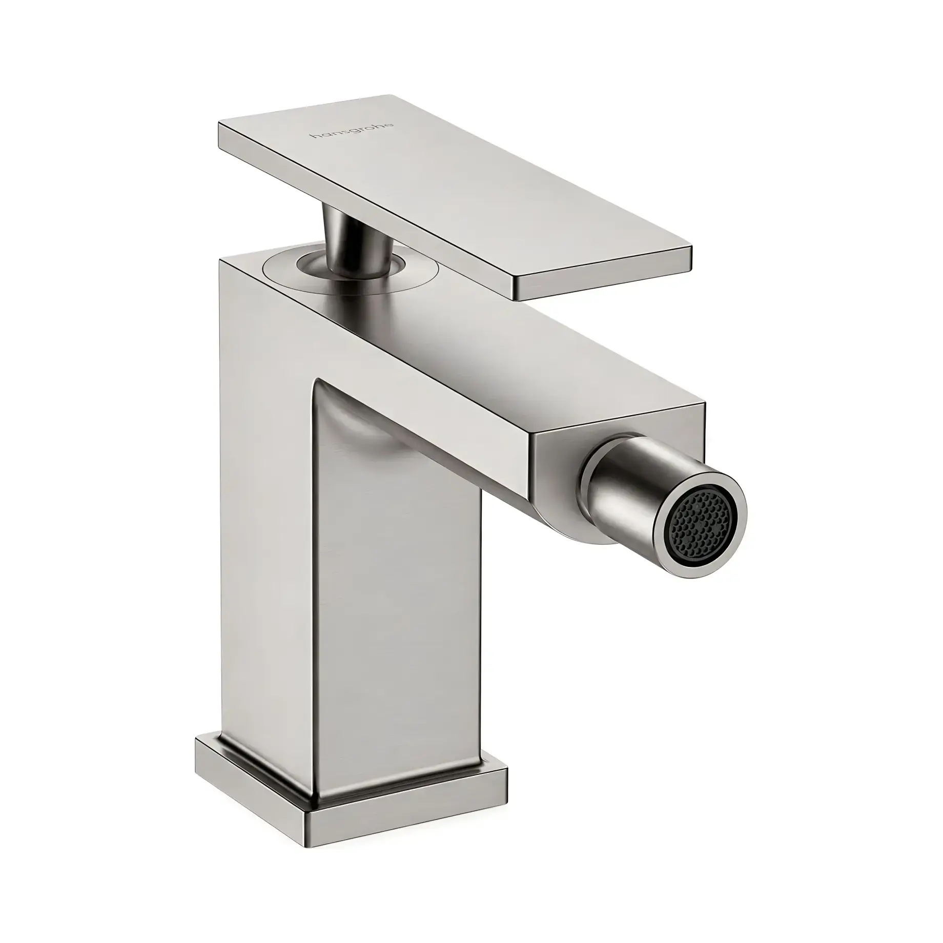 Змішувач для біде Tecturis E Hansgrohe 73200800 Stainless Steel Optic — вид на білому тлі