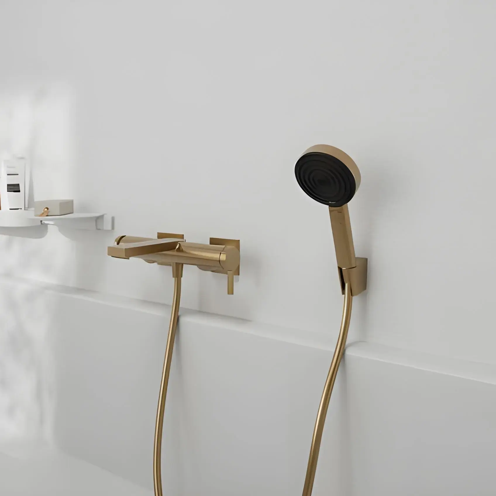 Змішувач для ванни Tecturis E Hansgrohe 73420140 Brushed Bronze — вид спереду