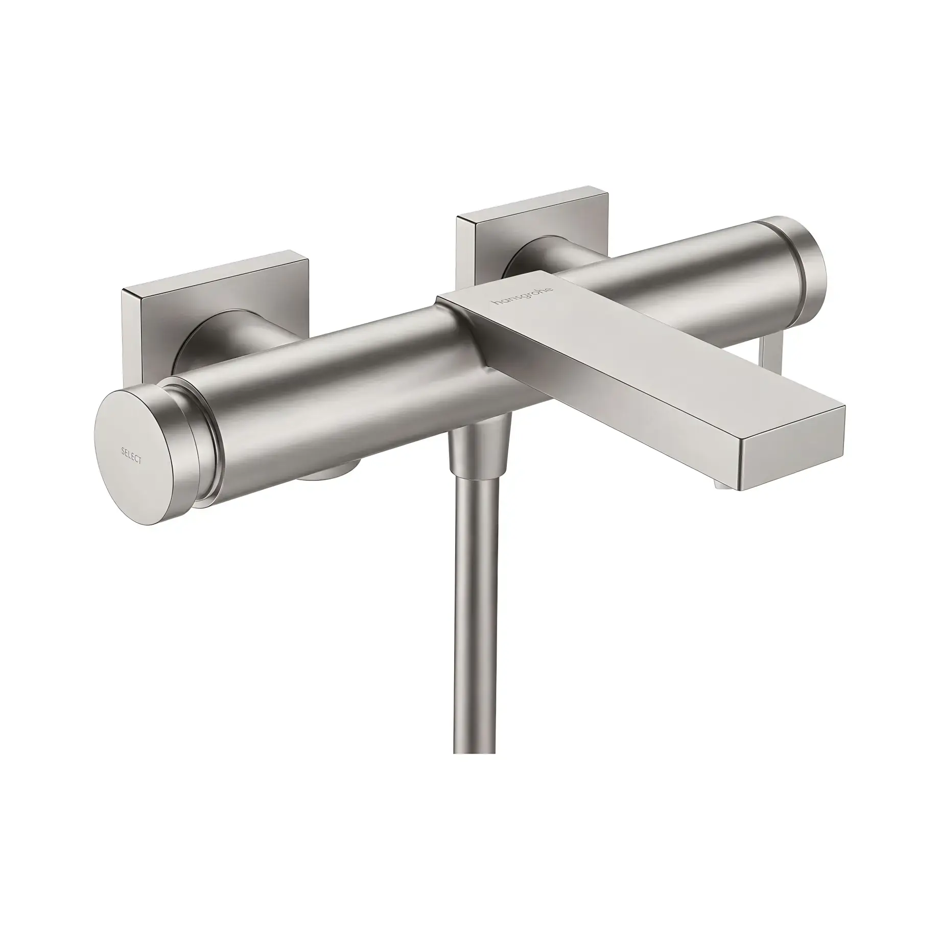 Змішувач для ванни Tecturis E Hansgrohe 73420800 Stainless Steel Optic — вид на білому тлі