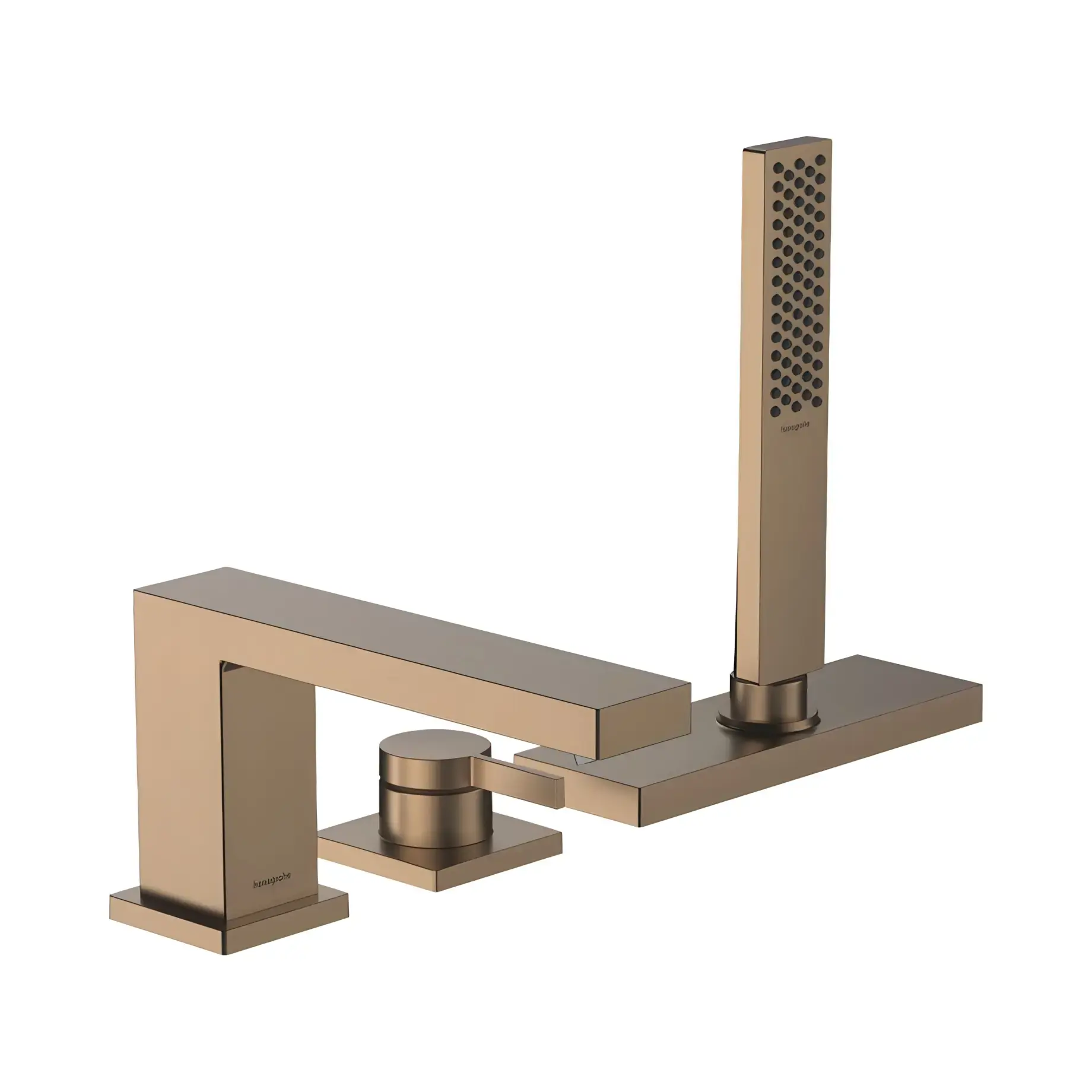 Змішувач для ванни Tecturis E Hansgrohe 73443140 Brushed Bronze — вид на білому тлі