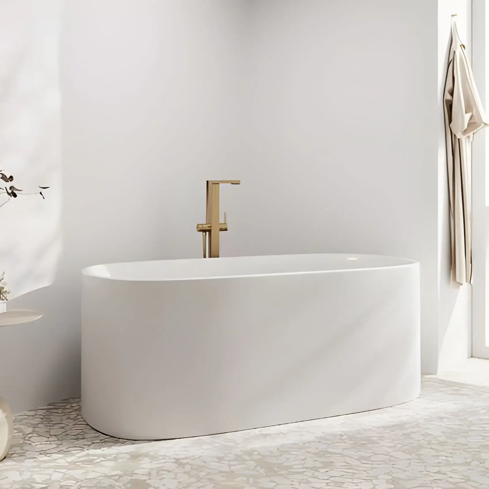 Змішувач для ванни Tecturis E Hansgrohe 73445140 Brushed Bronze — вид спереду
