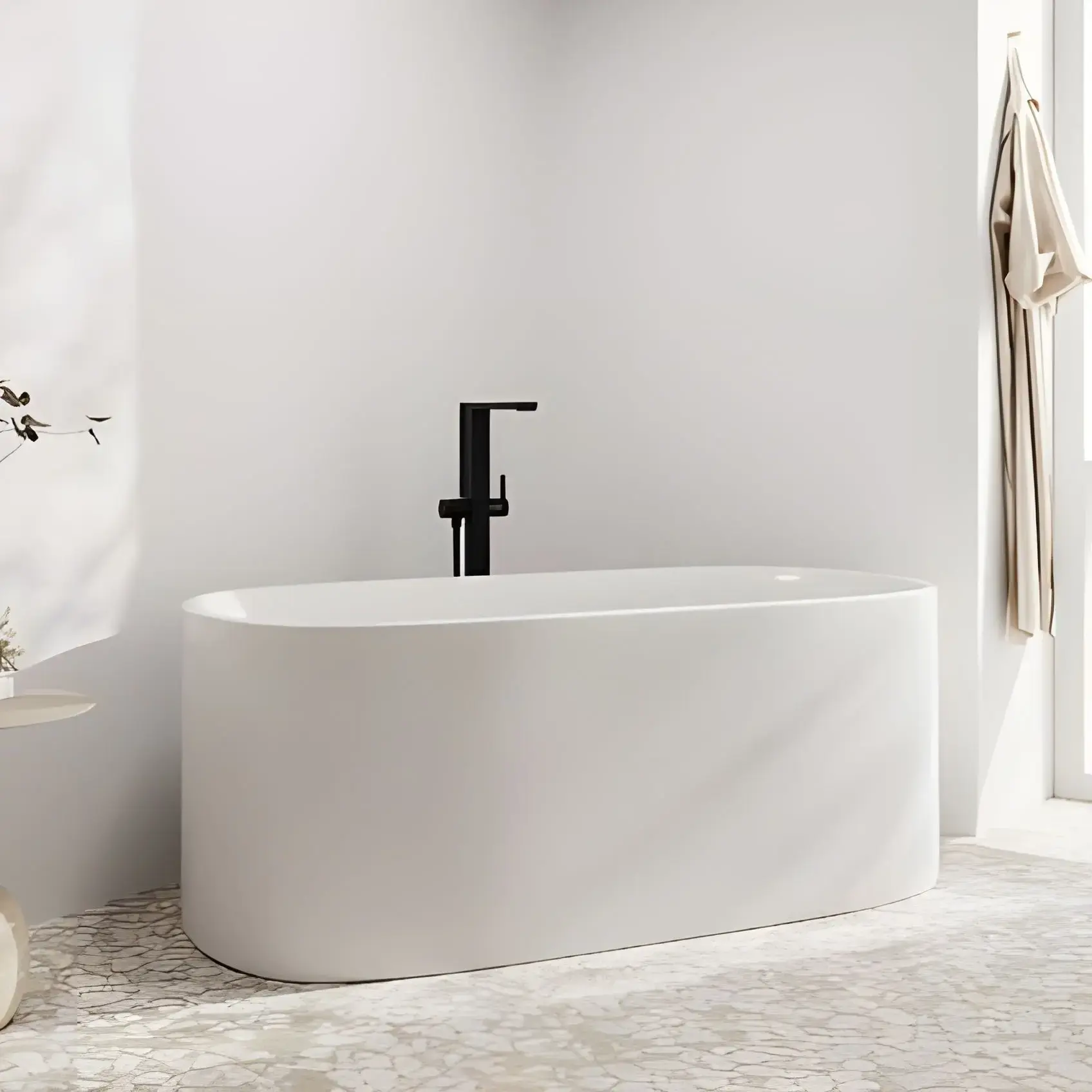Змішувач для ванни Tecturis E Hansgrohe 73445670 Matt Black — вид спереду