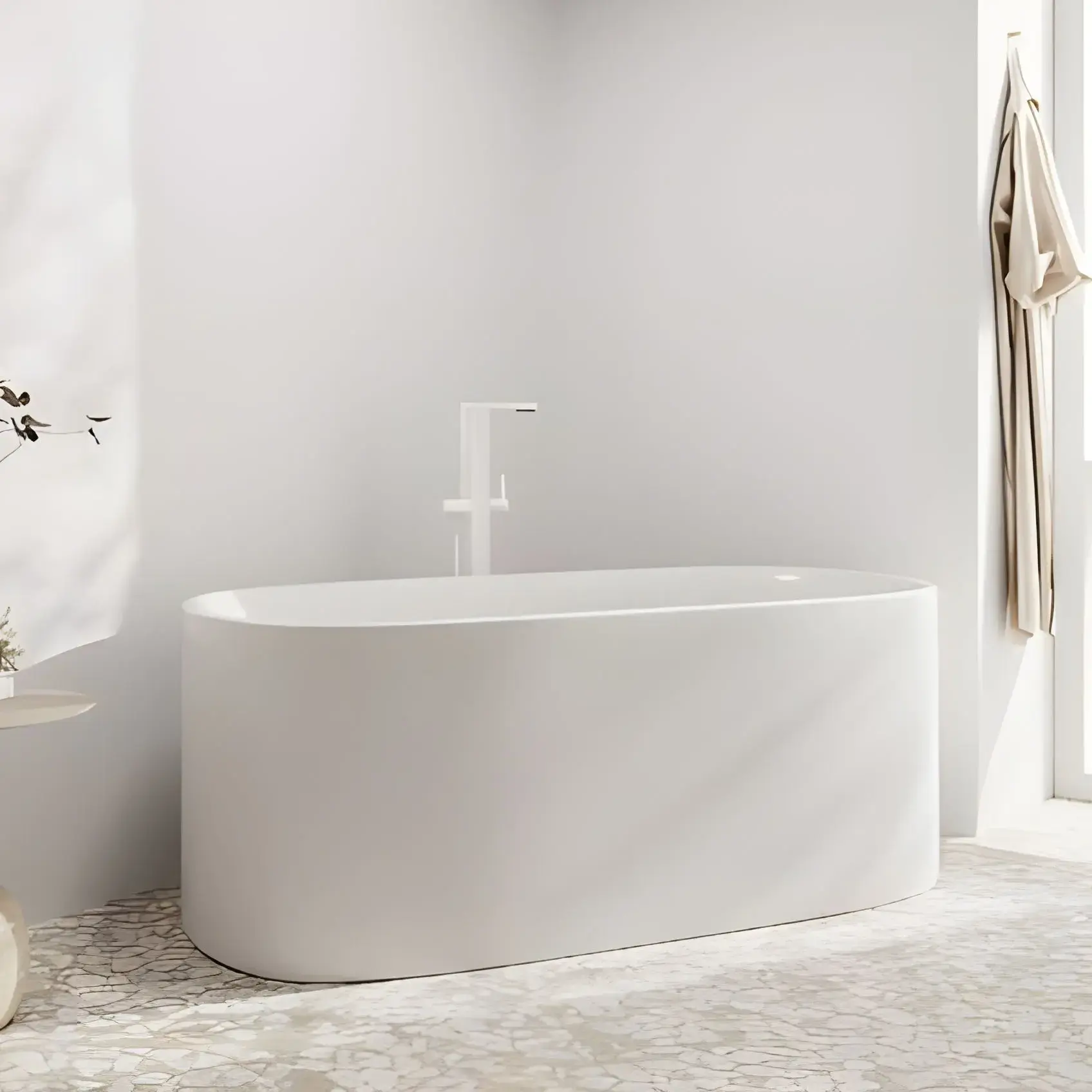 Змішувач для ванни Tecturis E Hansgrohe 73445700 White Matt — вид спереду