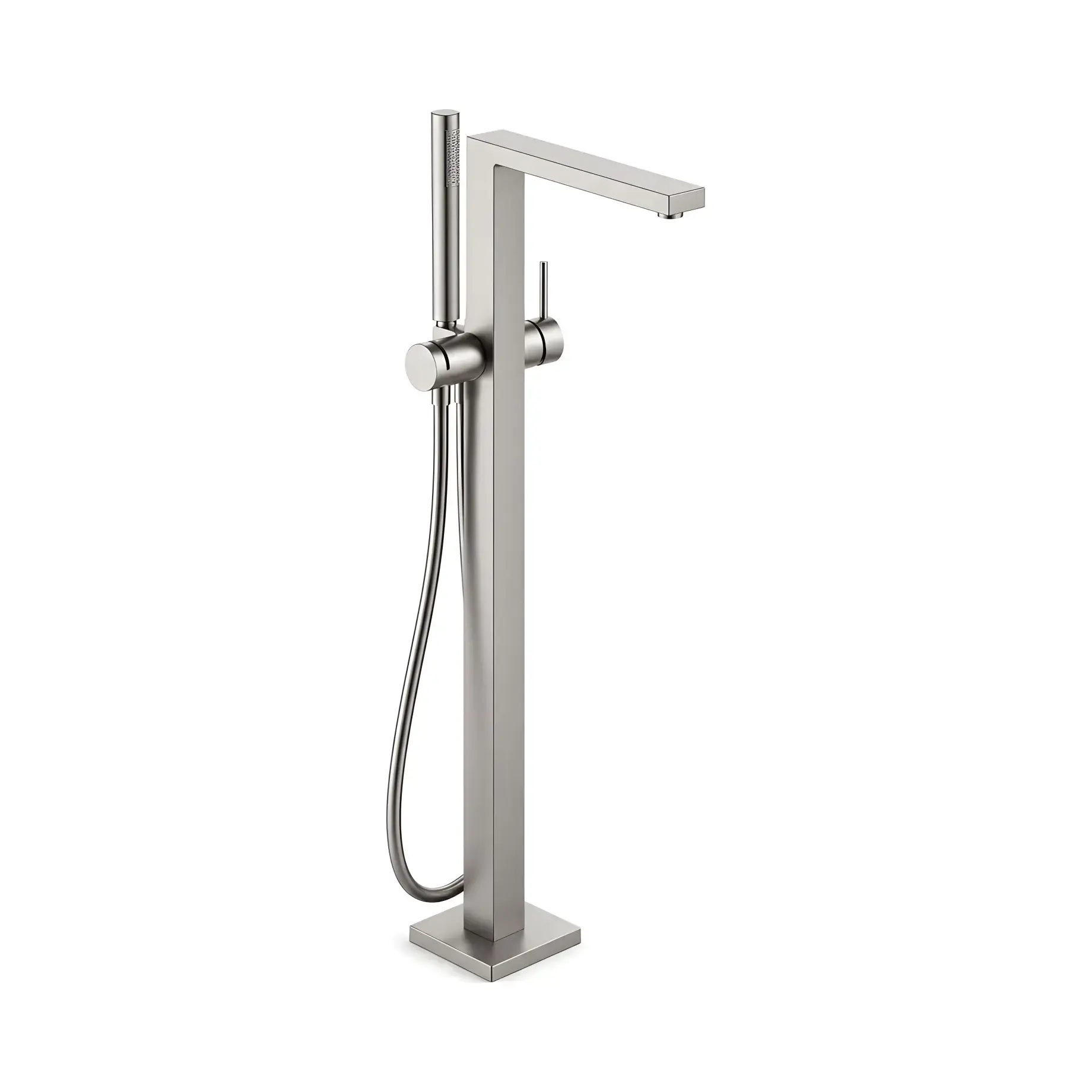 Змішувач для ванни Tecturis E Hansgrohe 73445800 Stainless Steel Optic — вид на білому тлі