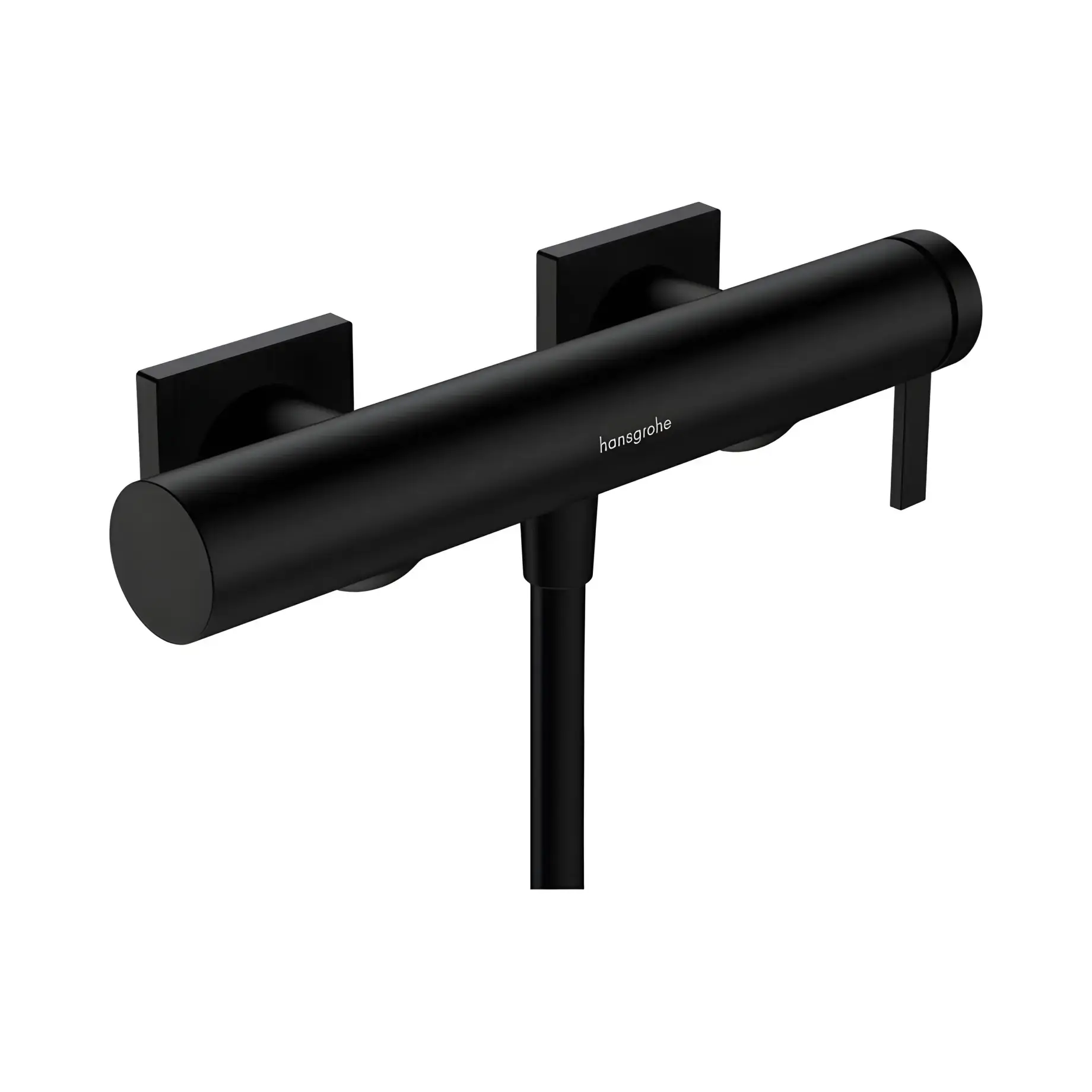 Змішувач для душу Tecturis E Hansgrohe 73620670 Matt Black — вид на білому тлі