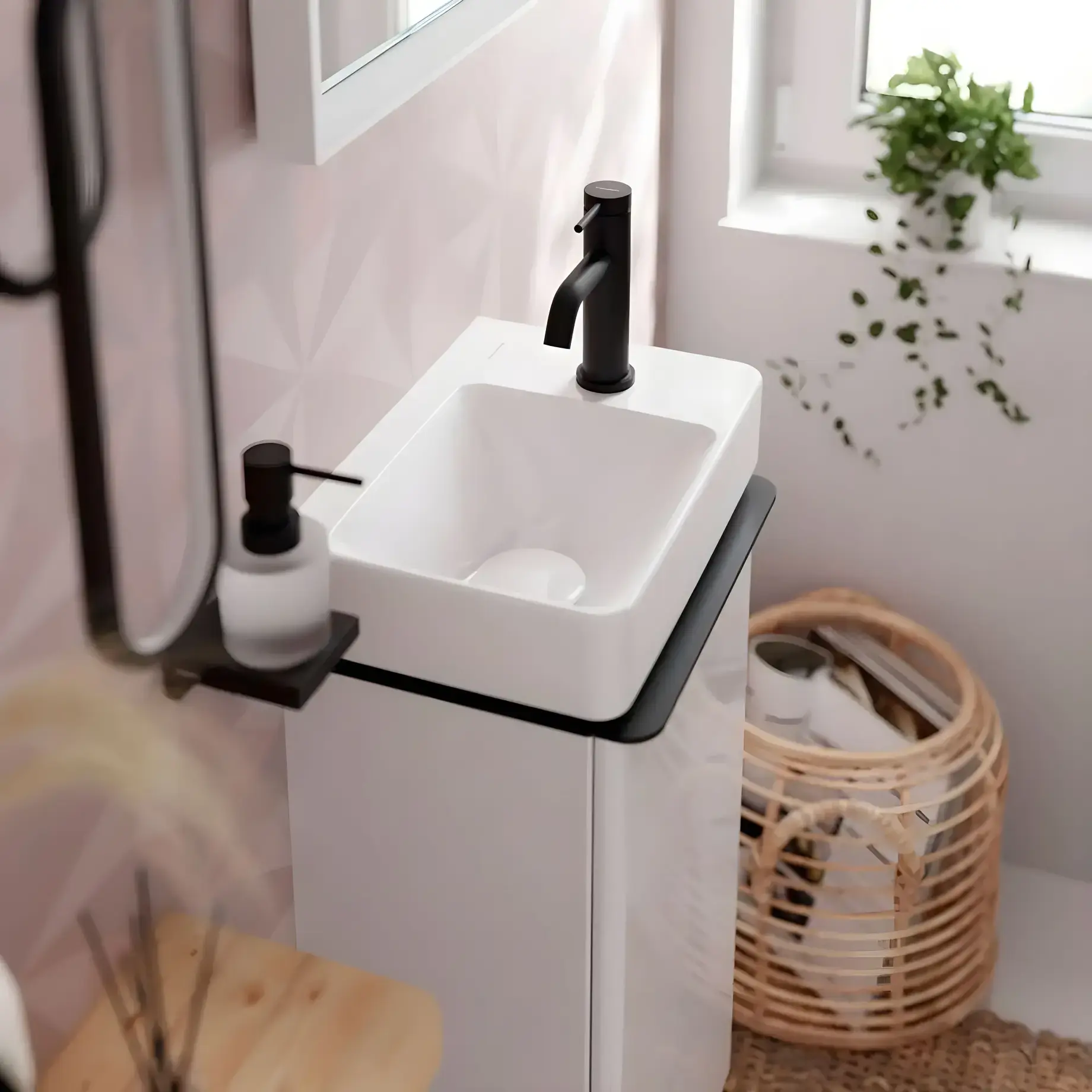 Змішувач для раковини Tecturis S Hansgrohe 73301670 Matt Black — вид спереду