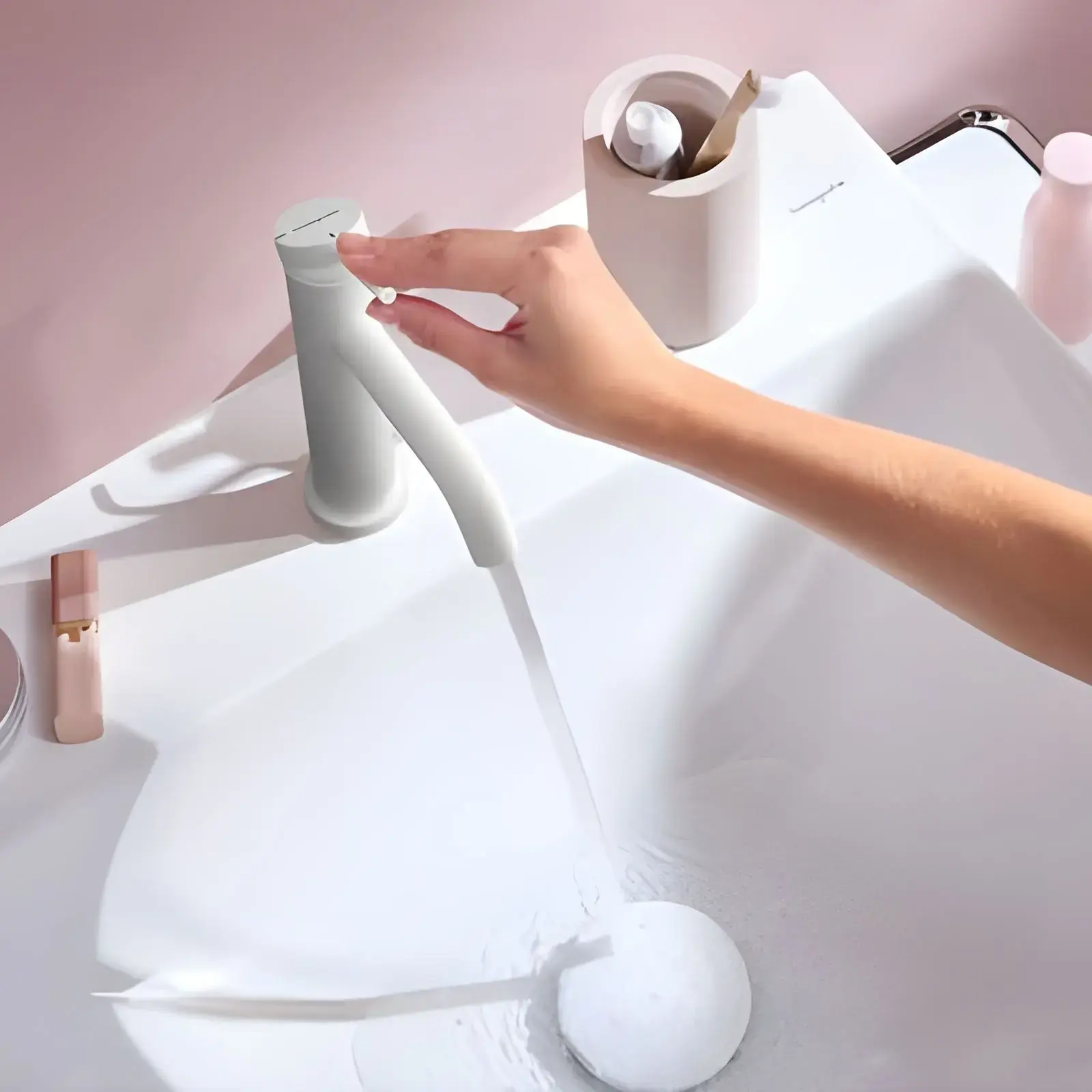 Змішувач для раковини Tecturis S Hansgrohe 73314700 White Matt — вид спереду