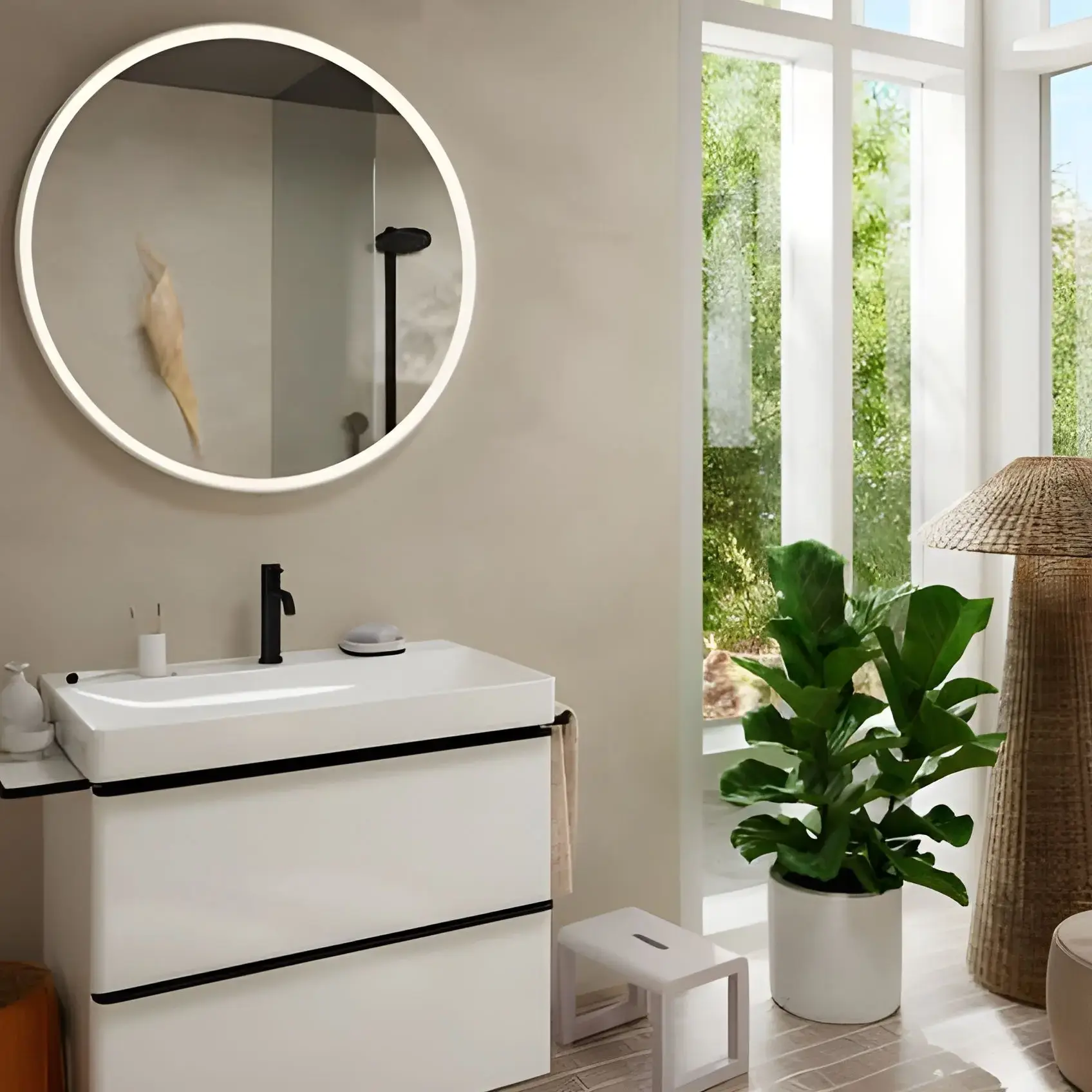 Змішувач для раковини Tecturis S Hansgrohe 73318670 Matt Black — бічний ракурс