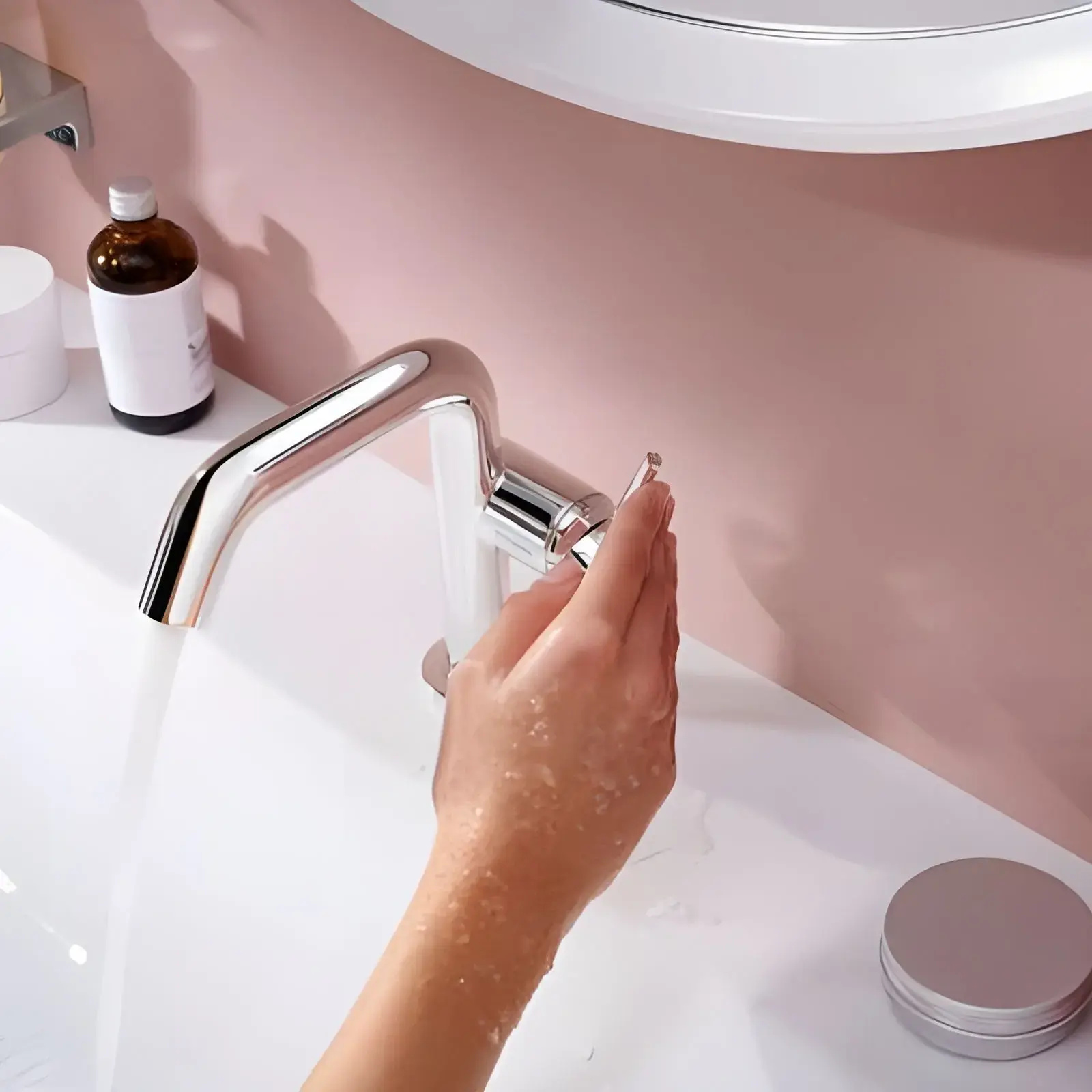 Змішувач для раковини Tecturis S Hansgrohe 73320000 Chrome — бічний ракурс