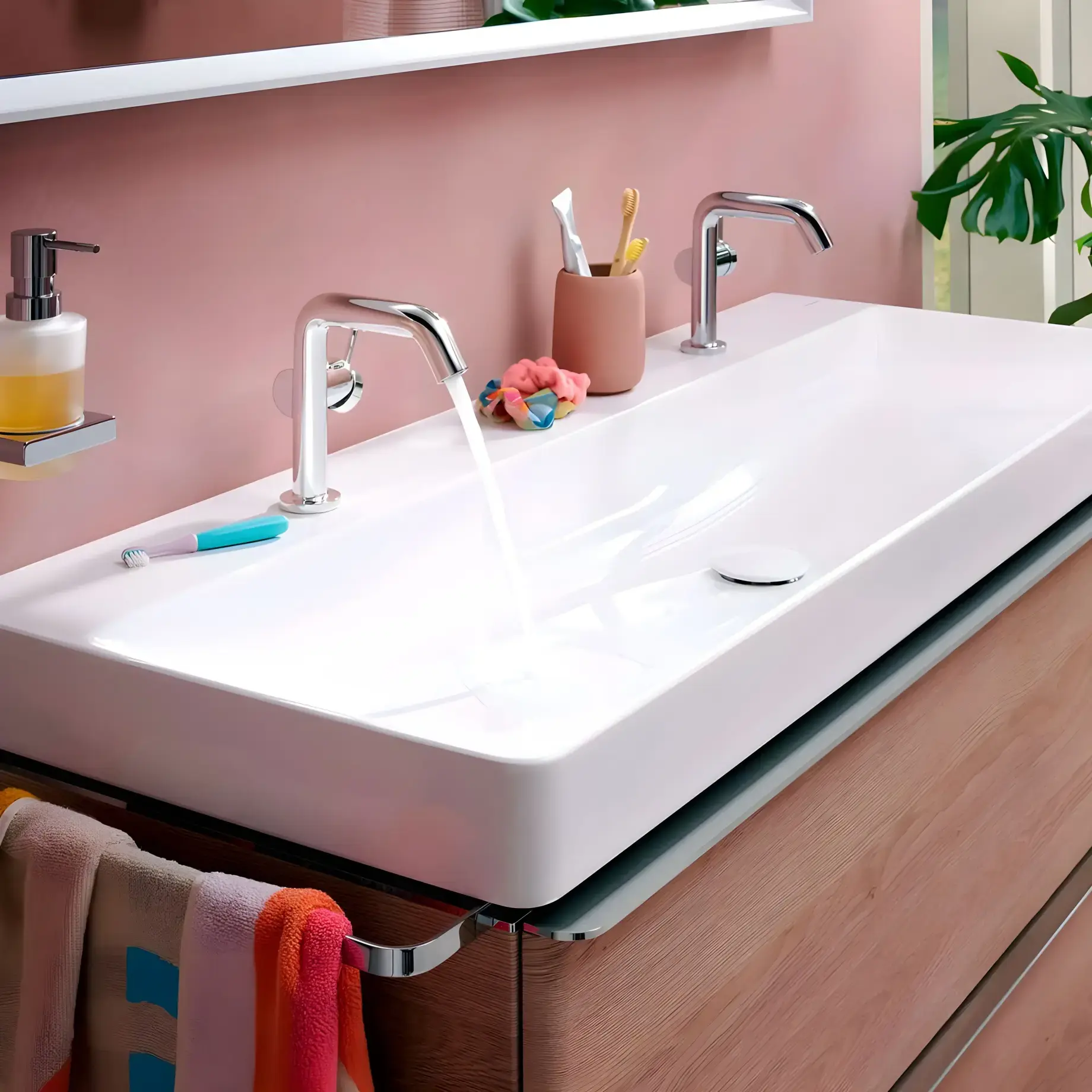 Змішувач для раковини Tecturis S Hansgrohe 73320000 Chrome — вид ззаду